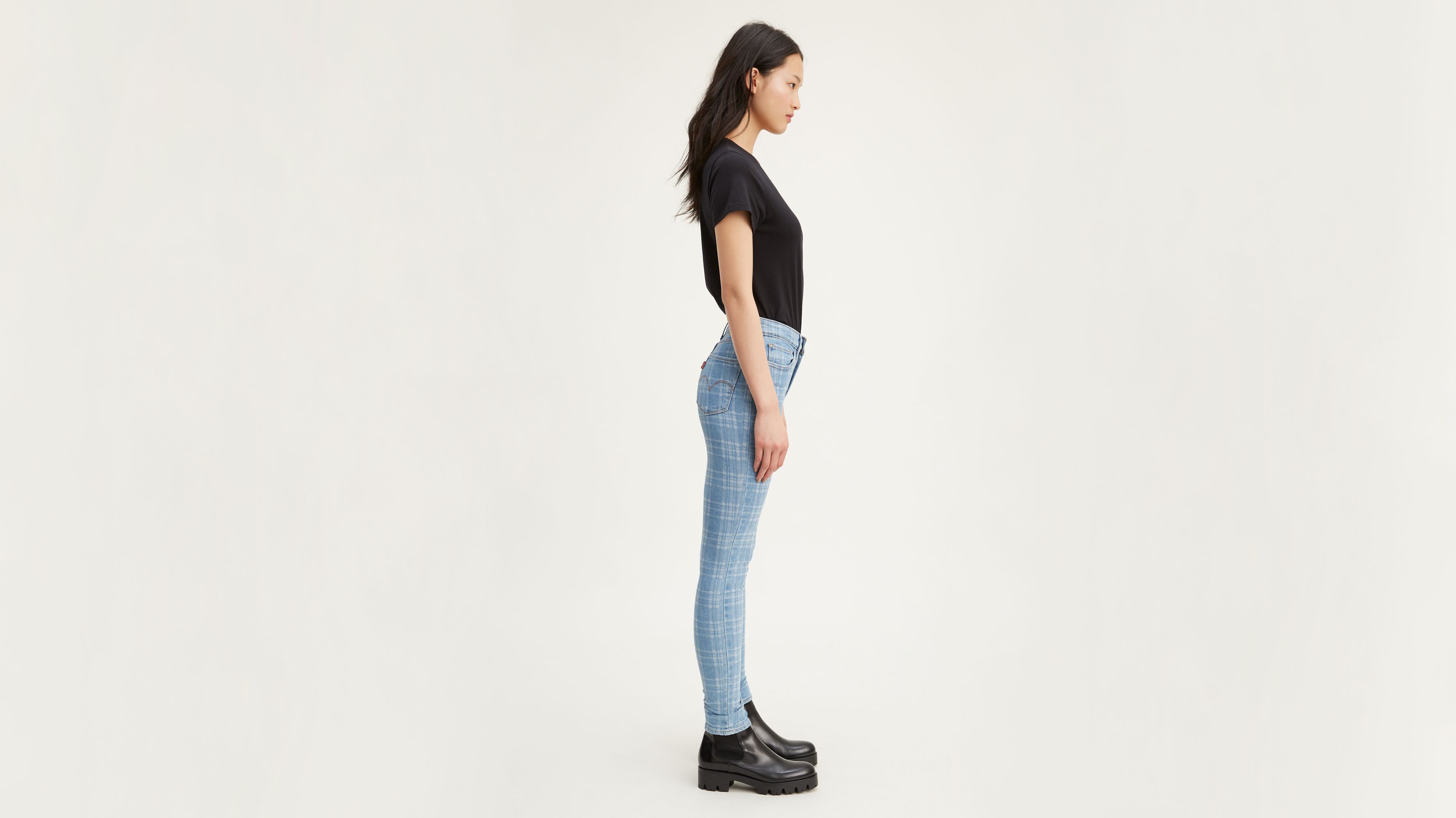 721 High Rise Skinny Plaid Women's Jeans