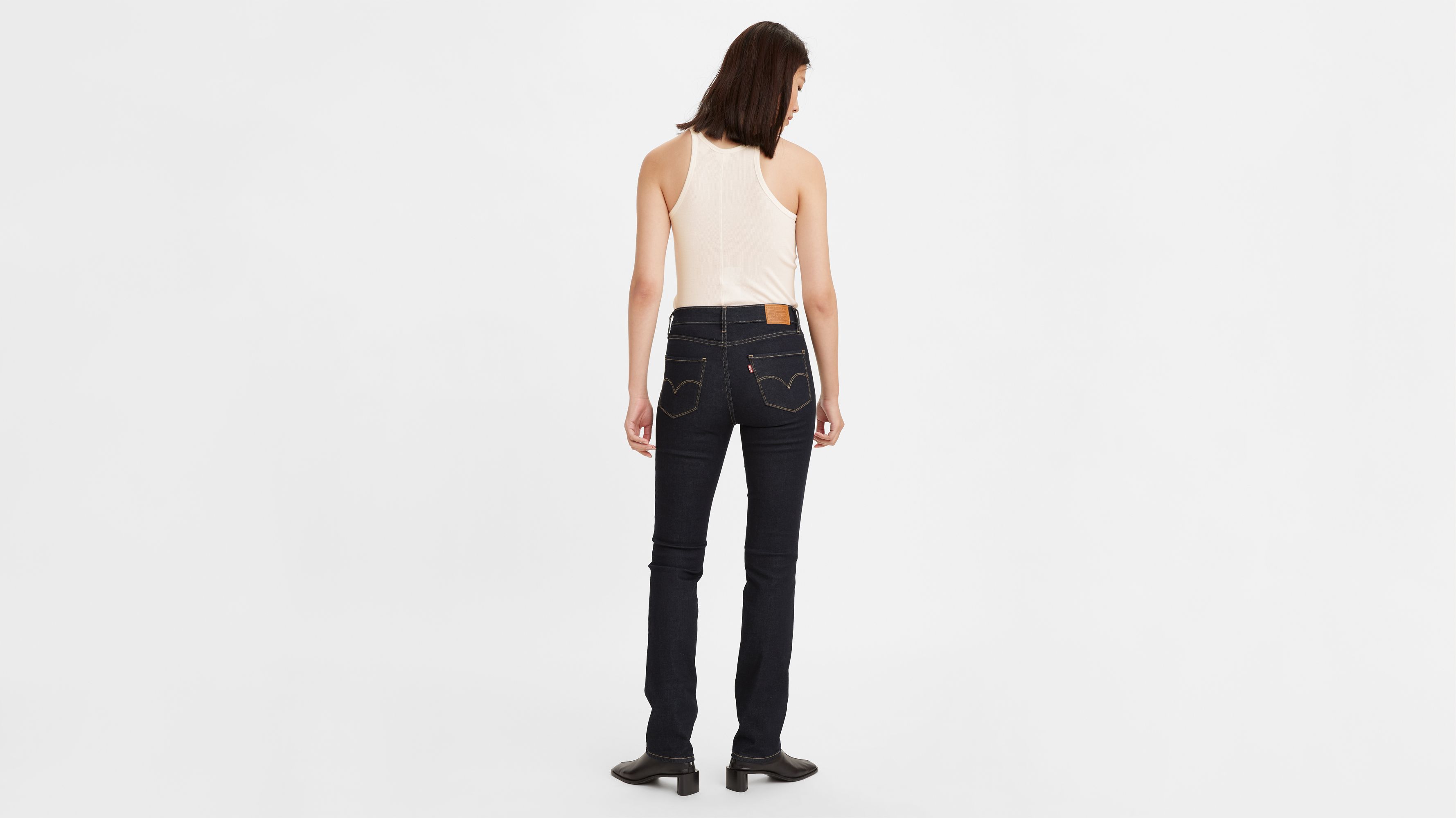high rise straight levis