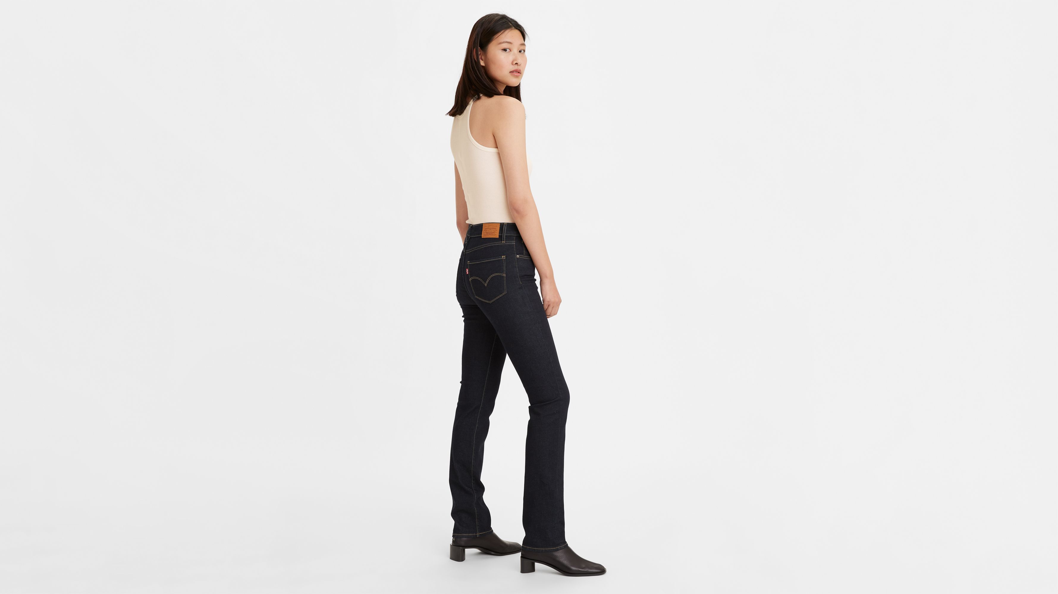 levi's 724 high waisted straight jeans