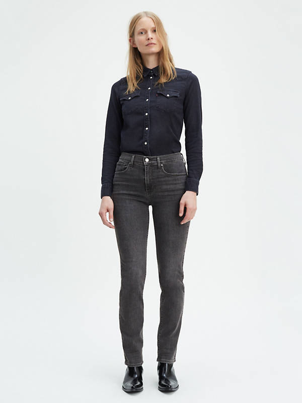 724 High Rise Slim Straight Women's Jeans - Grey | Levi's® US