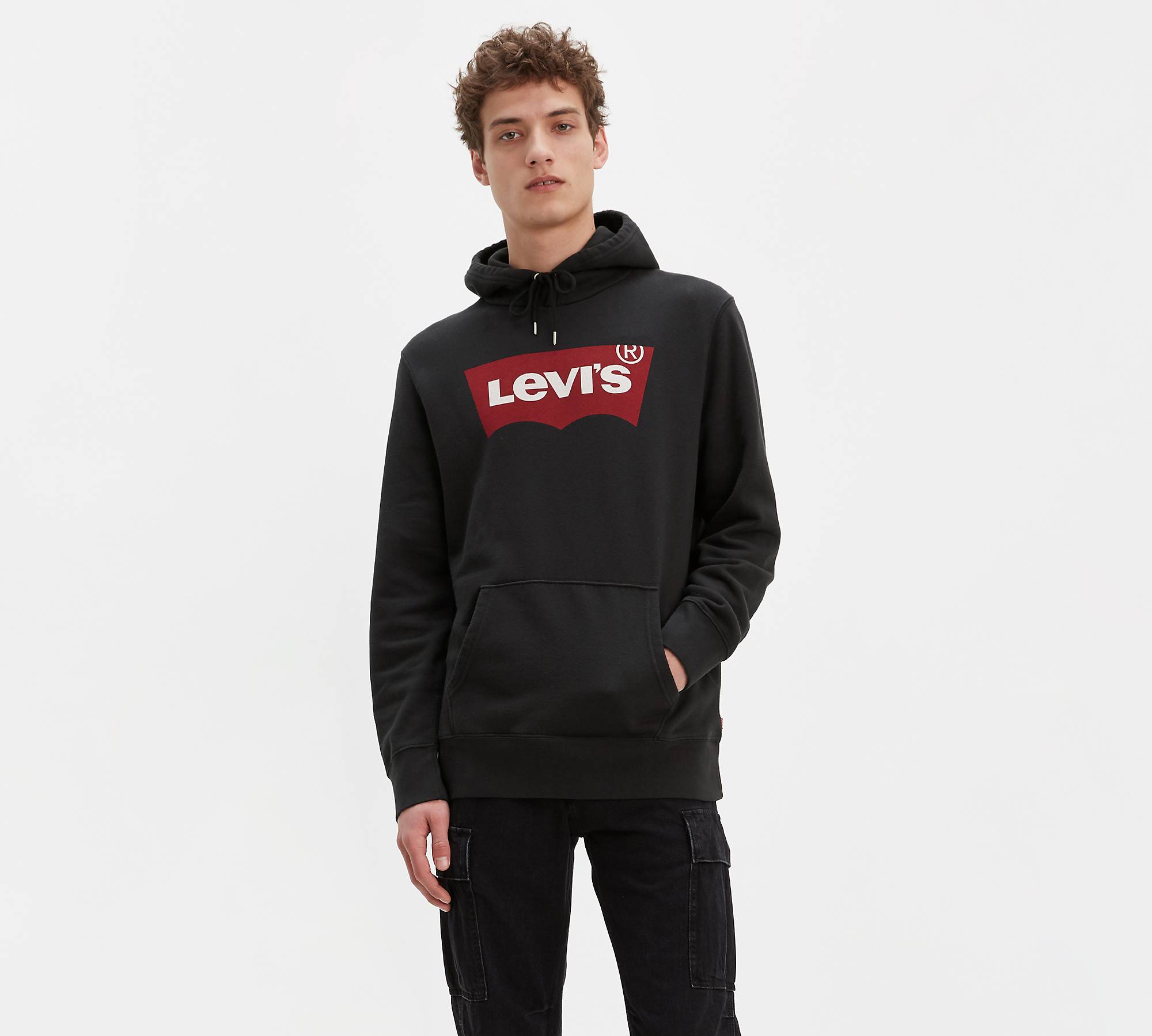 Levi's® Logo Pullover Hoodie - Black | Levi's® US