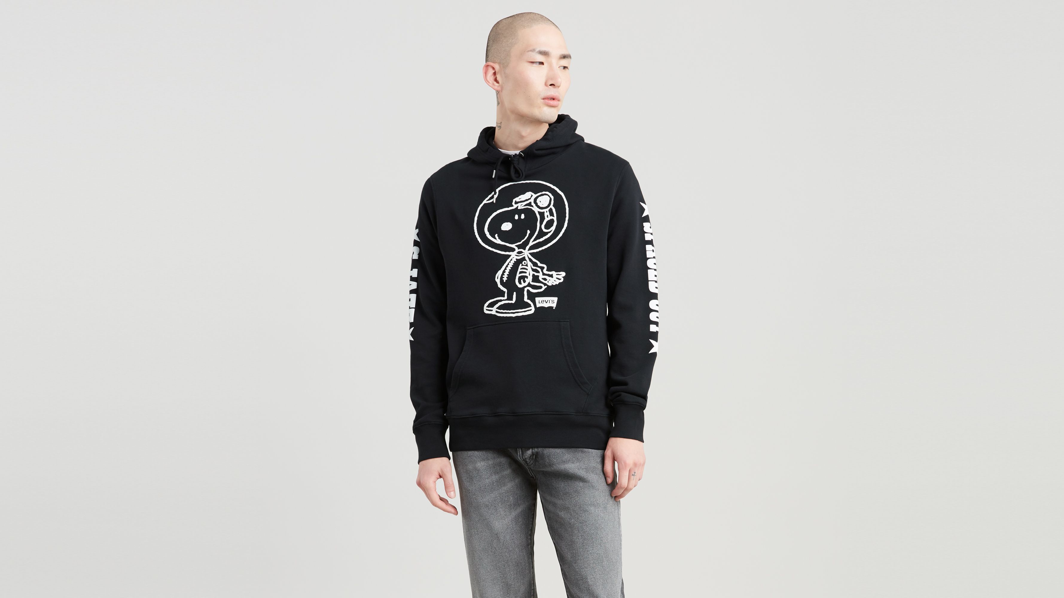 X Peanuts Graphic Pullover Hoodie 