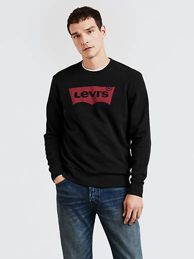 Levi's® Logo Crewneck Sweatshirt - Black | Levi's® US