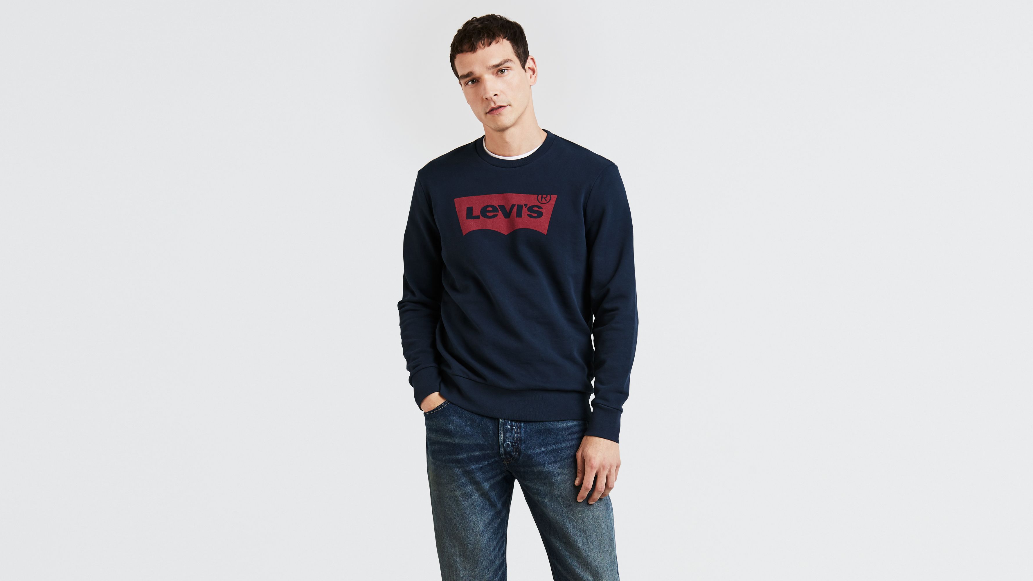 Levi's® Logo Crewneck Sweatshirt - Blue 