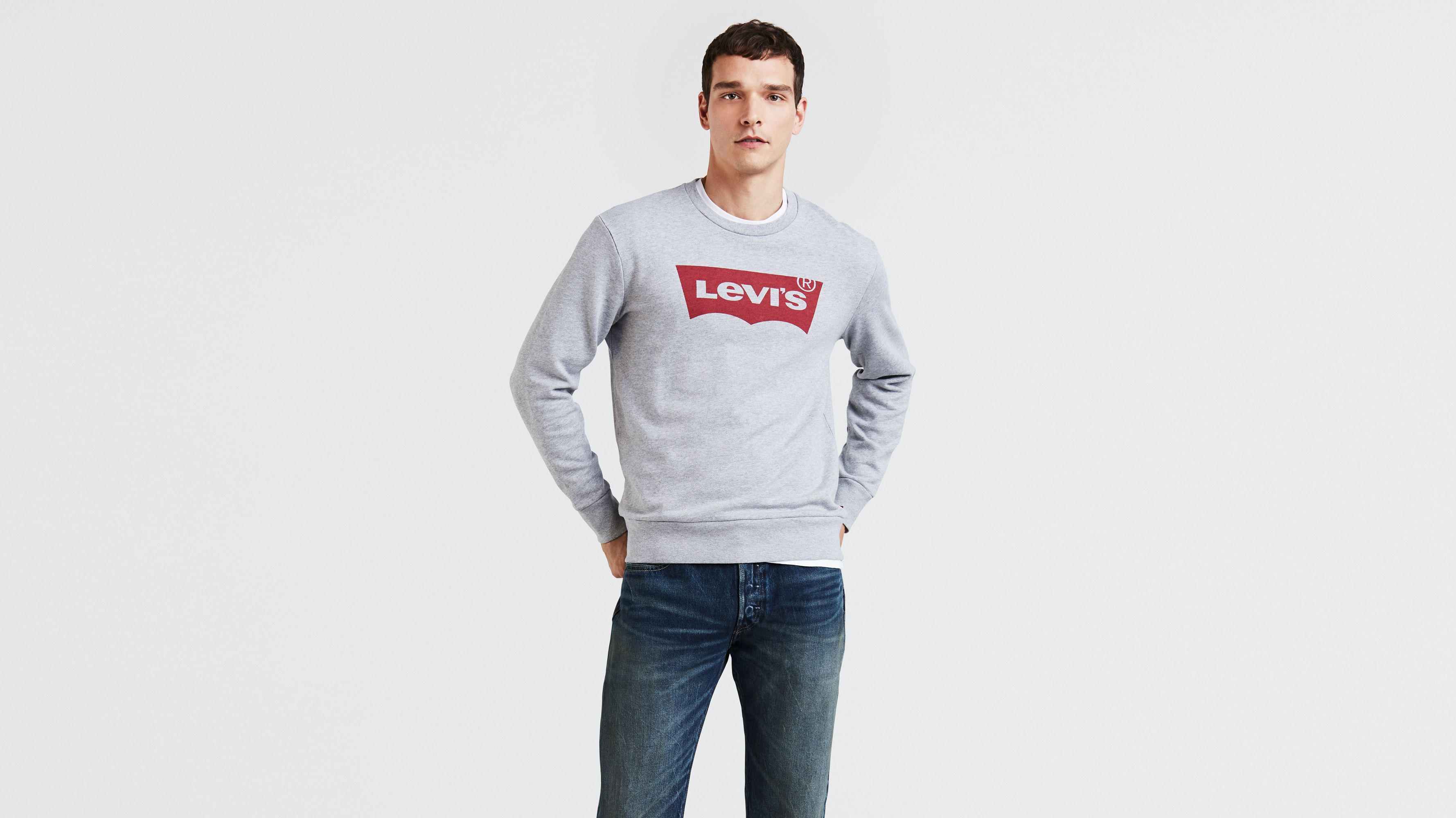 grey crew neck sweatshirt