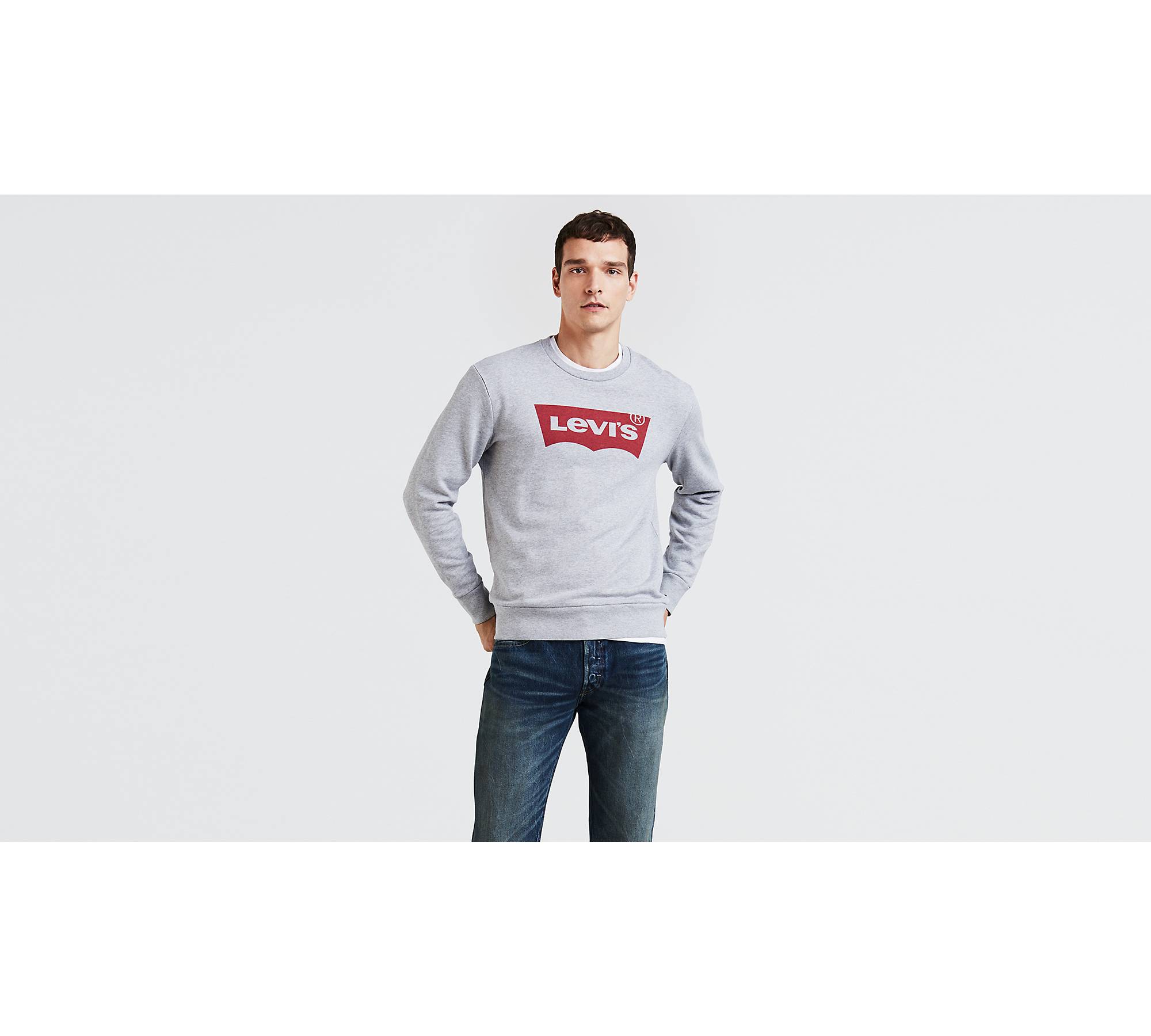 Unisex Crewneck Sweatshirt USA Logo Grey Design Clothfusion