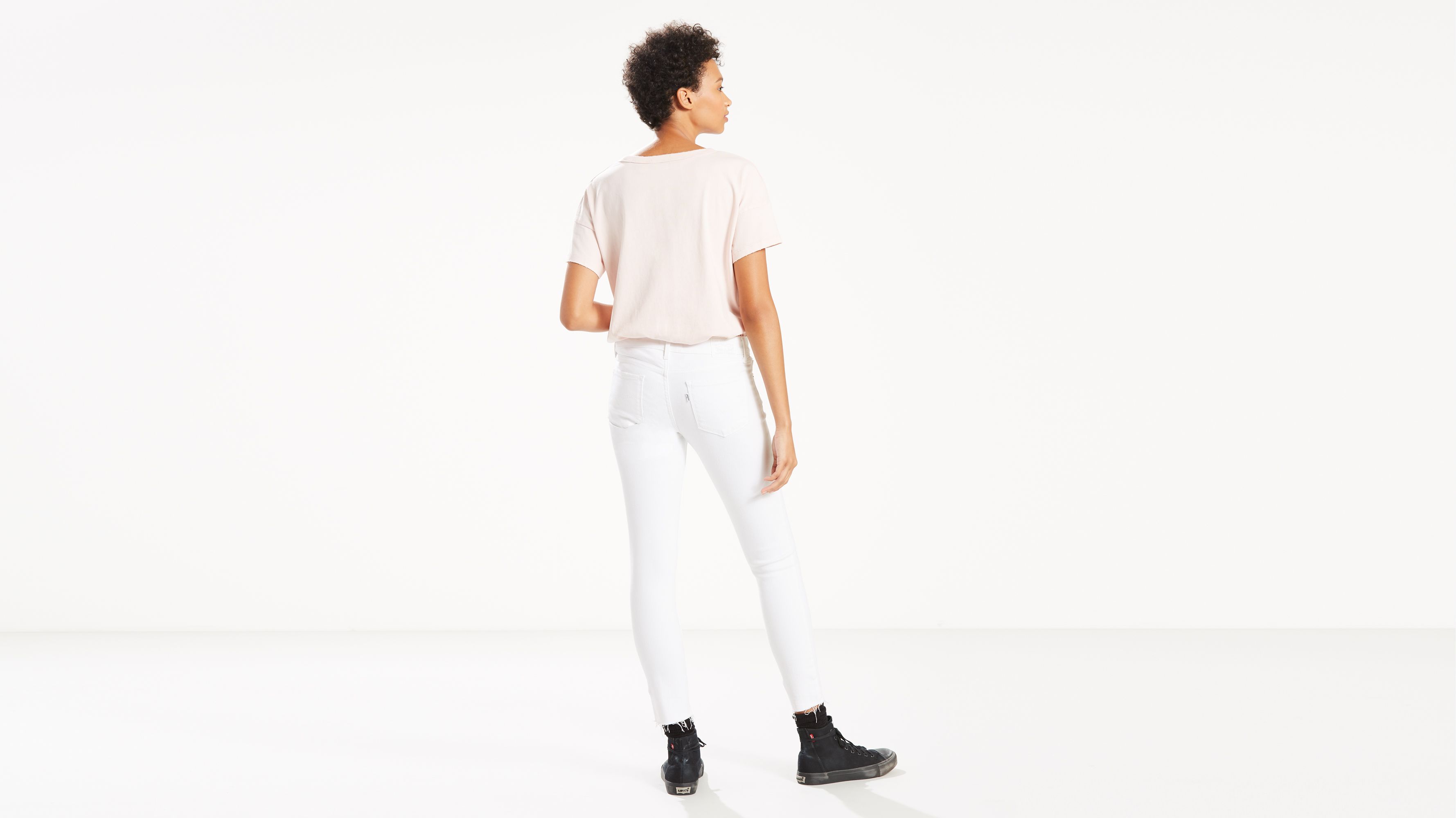 Levi's 711 shop white jeans