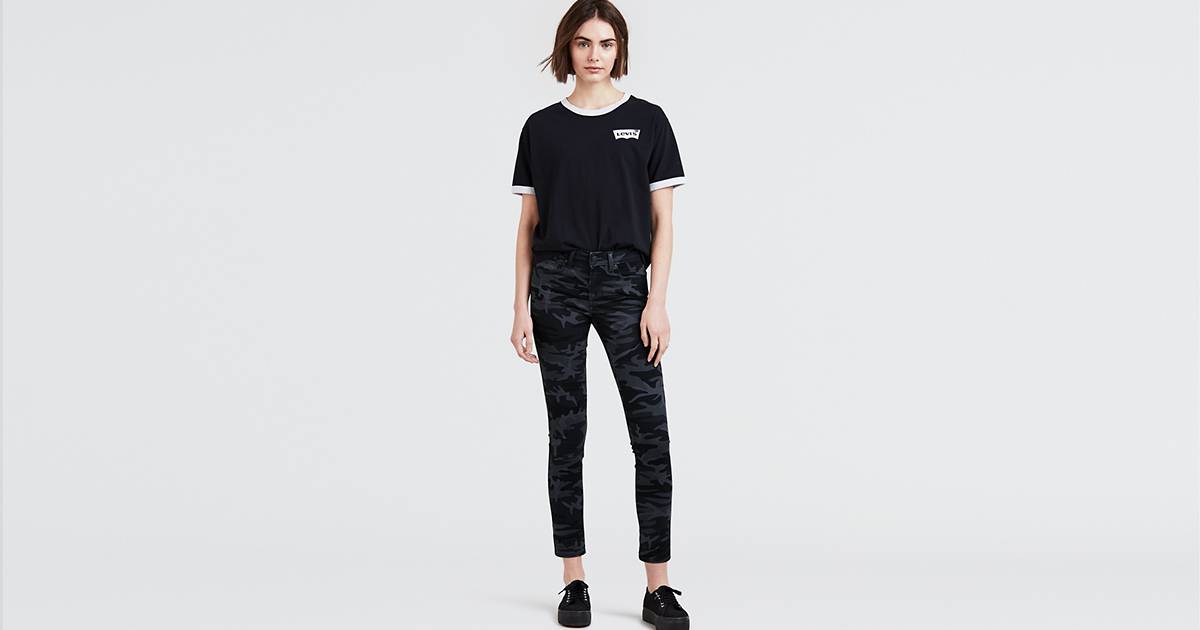 Camo Print 711 Skinny Ankle Women's Jeans - Black | Levi's® US