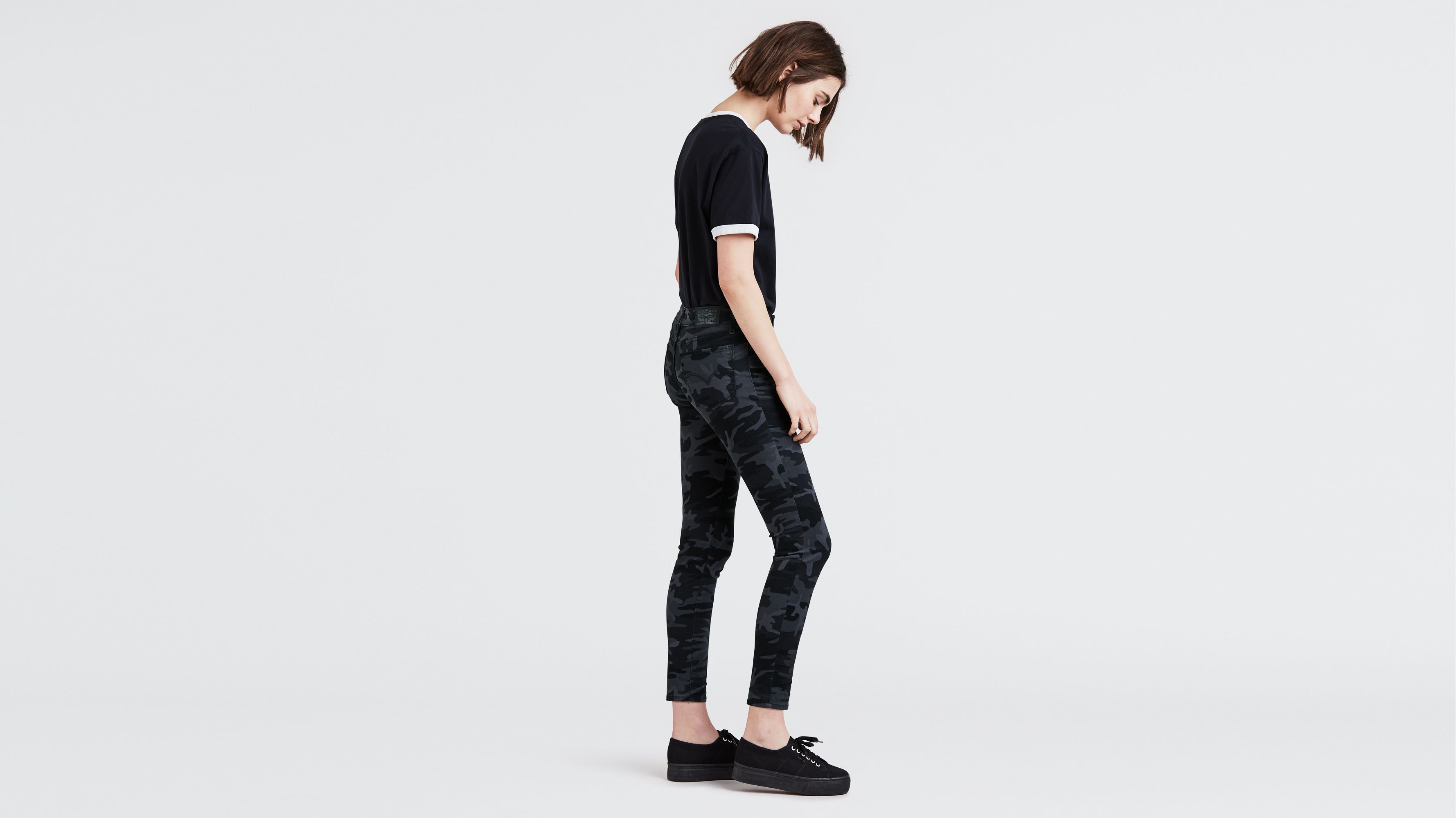 Camo Print 711 Skinny Ankle Women's Jeans - Black | Levi's® US