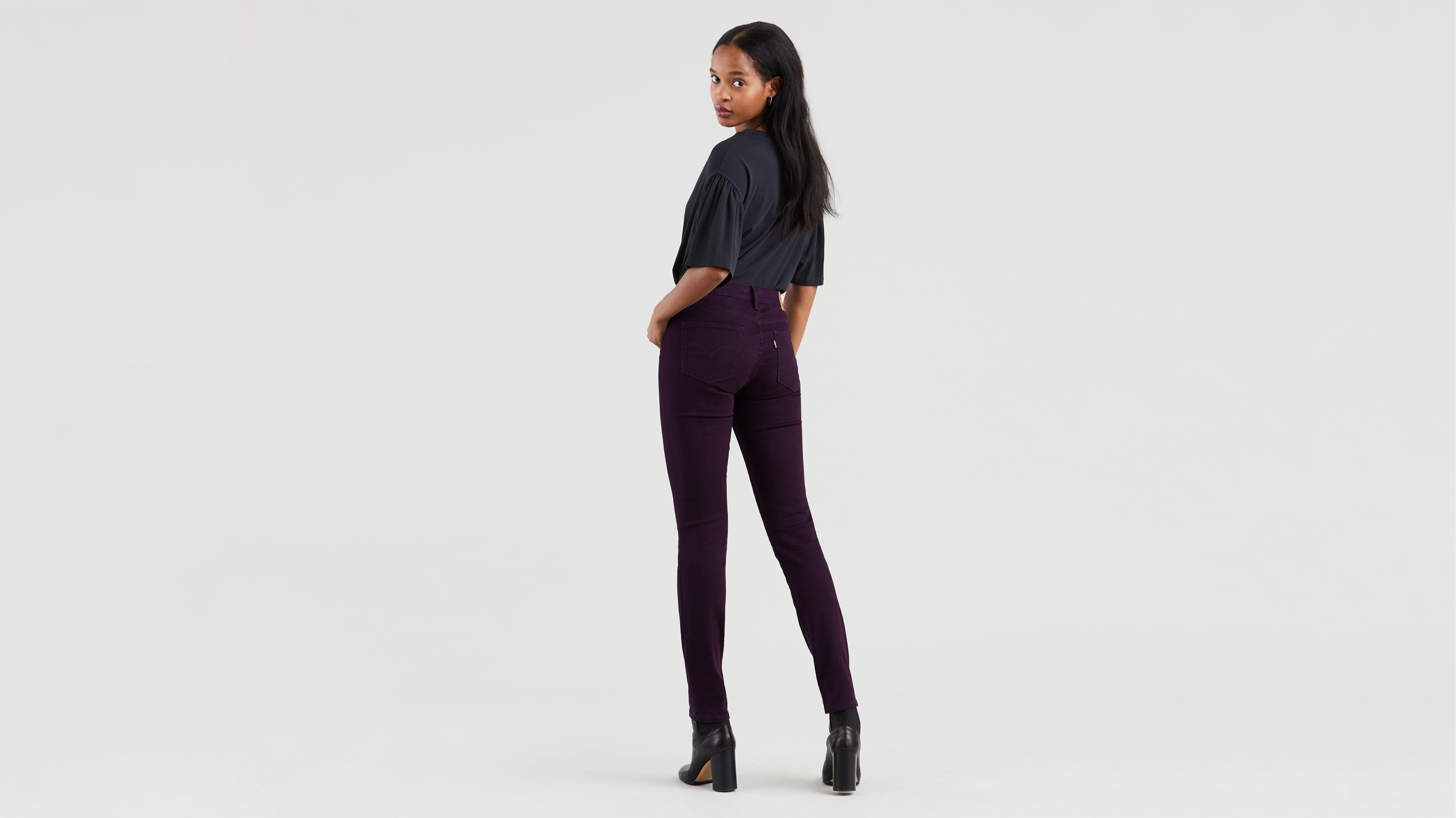 Dark purple skinny clearance jeans