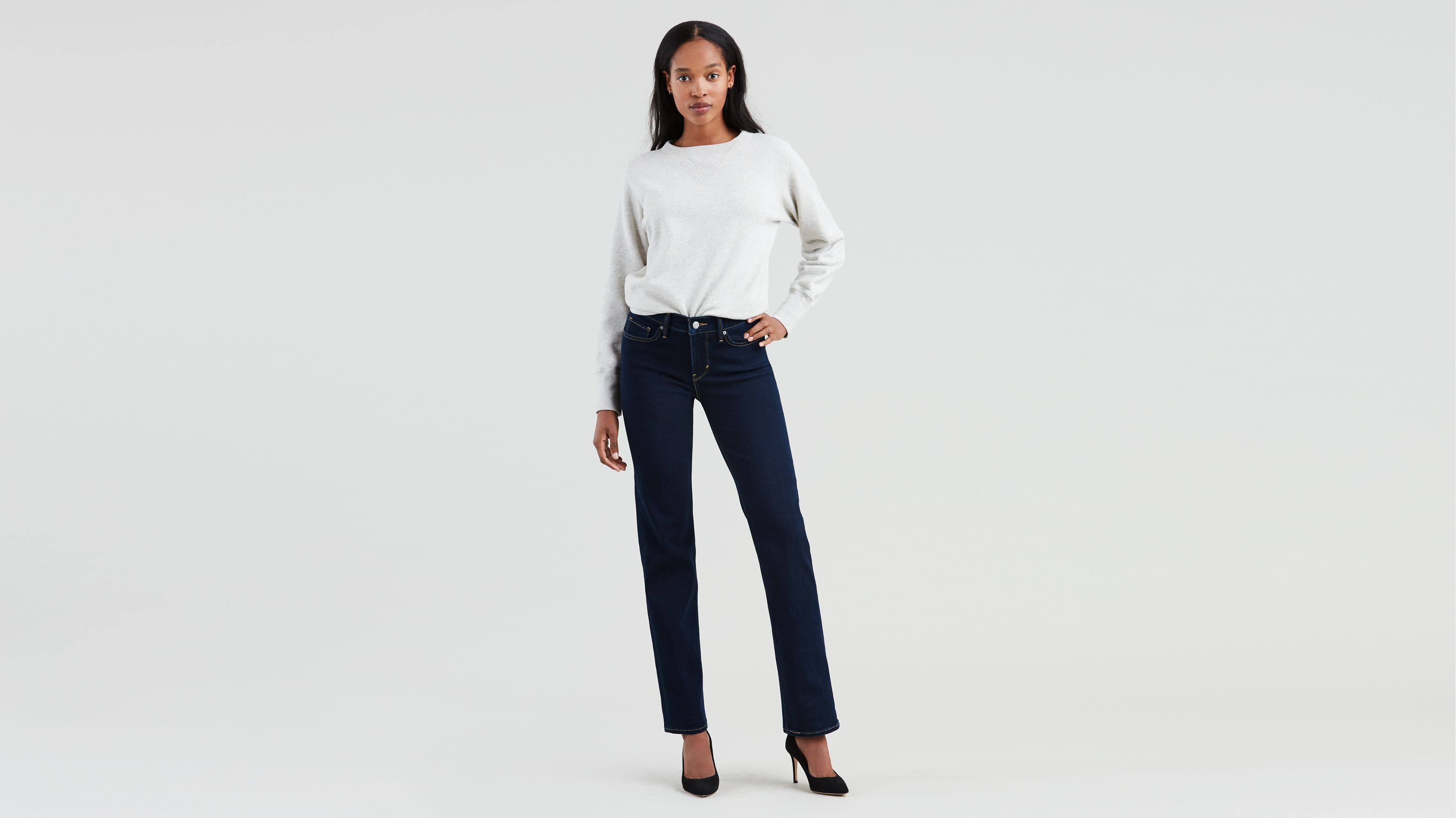 levi 314 shaping straight jeans black