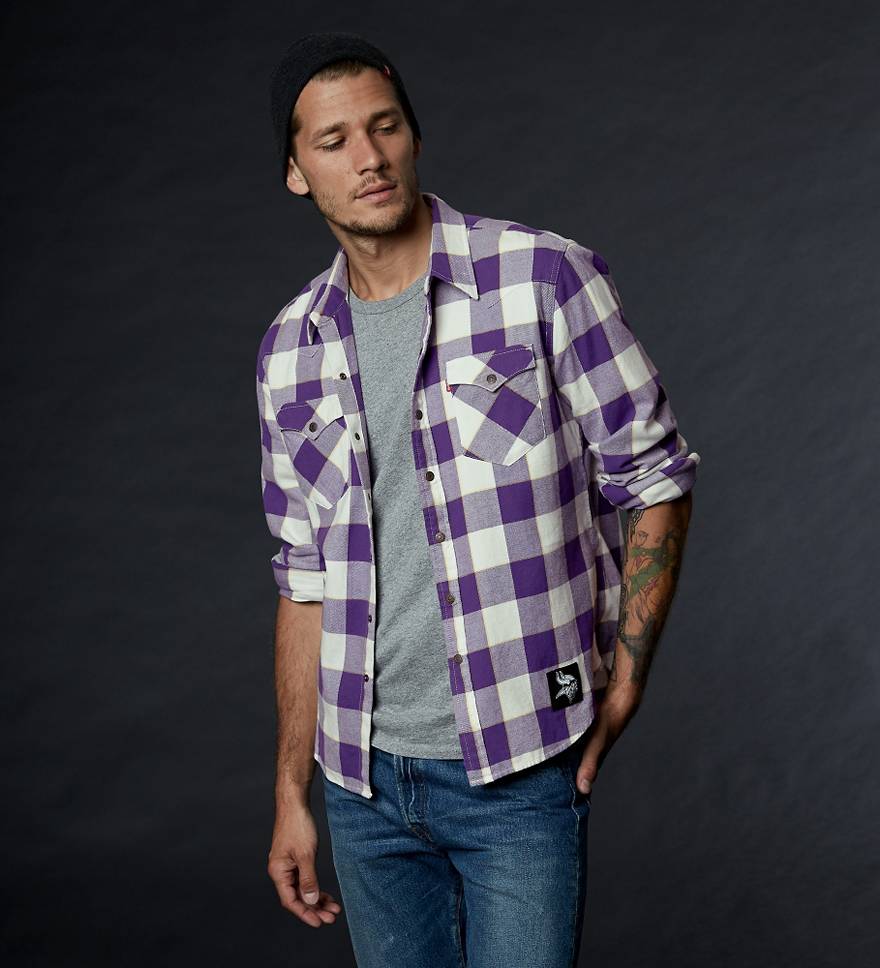 Levi's® NFL Plaid Western Shirt - Purple | Levi's® GB
