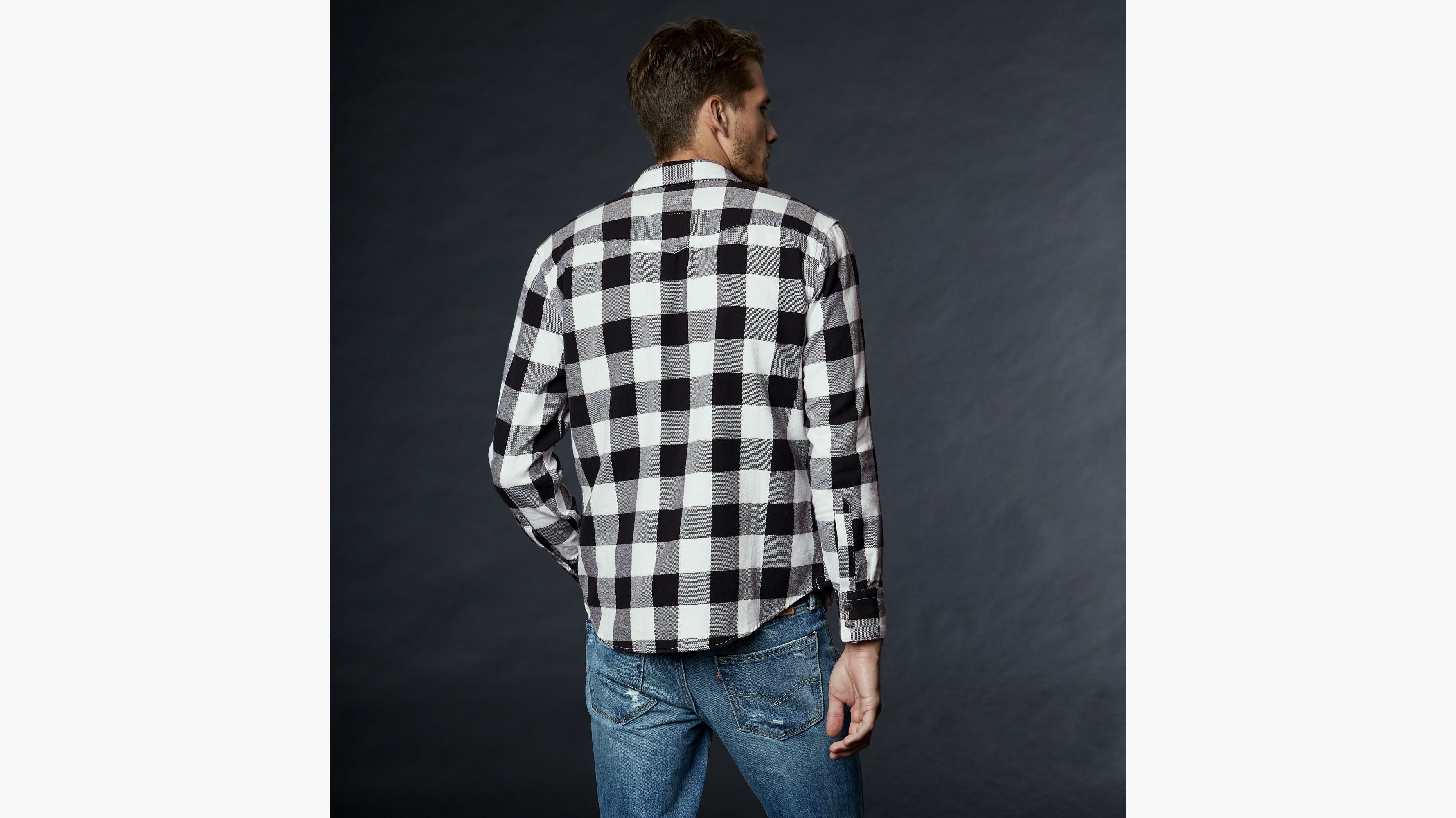 Levi's® NFL Plaid Western Shirt - Black | Levi's® BE