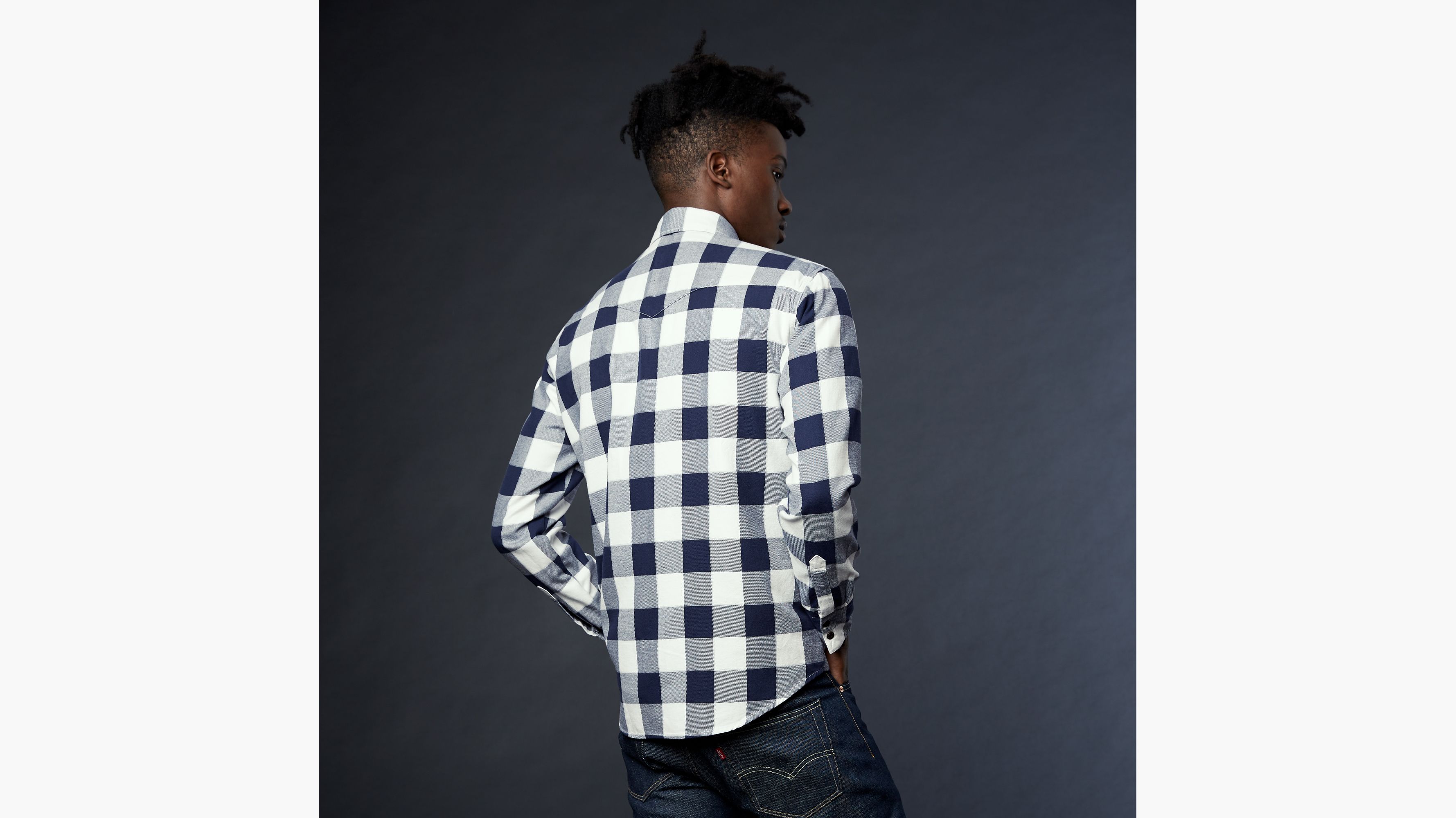 levi's nfl plaid western shirt