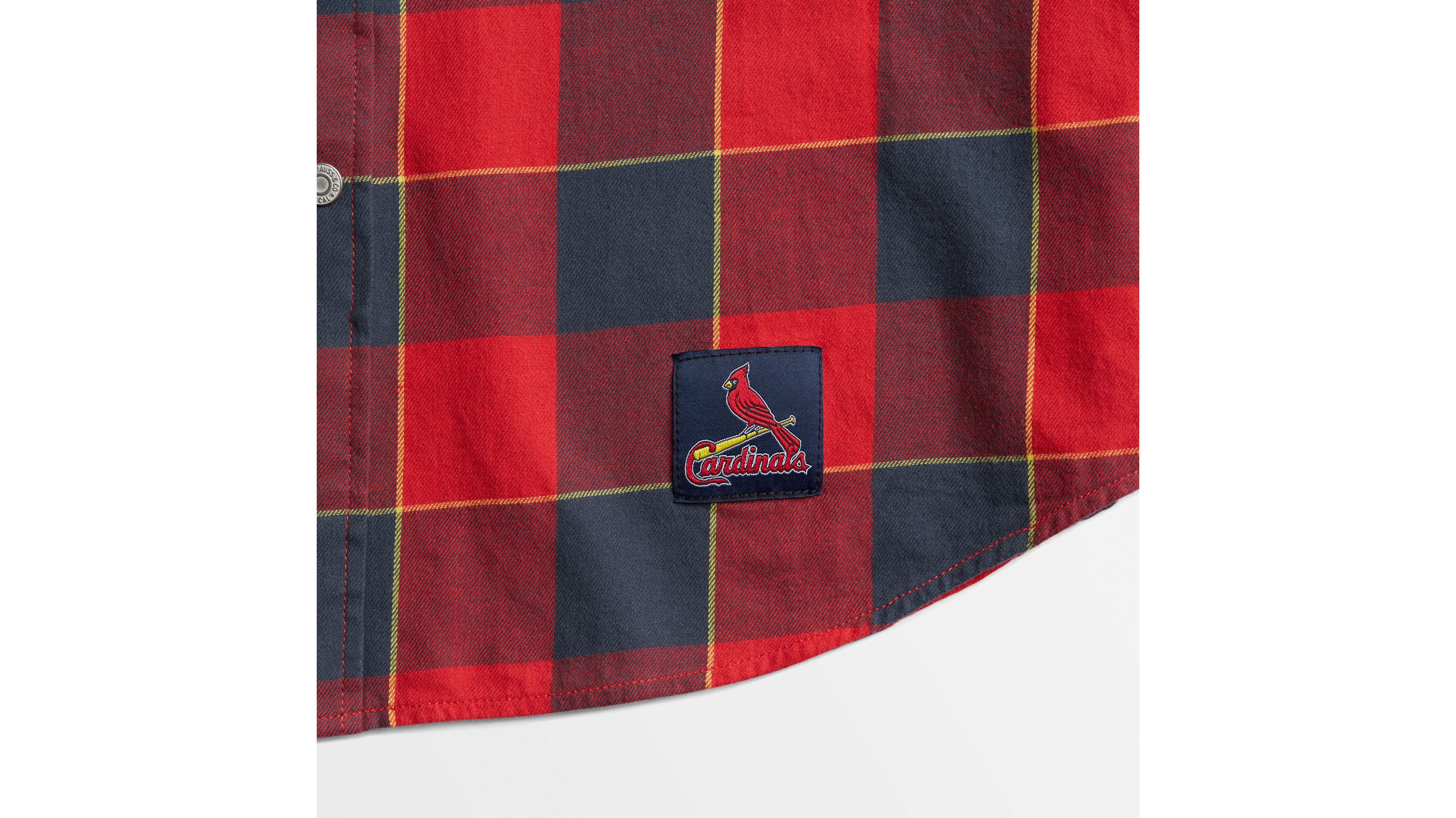 Charcoal Baseball L/S with Plaid Sleeve main image 1