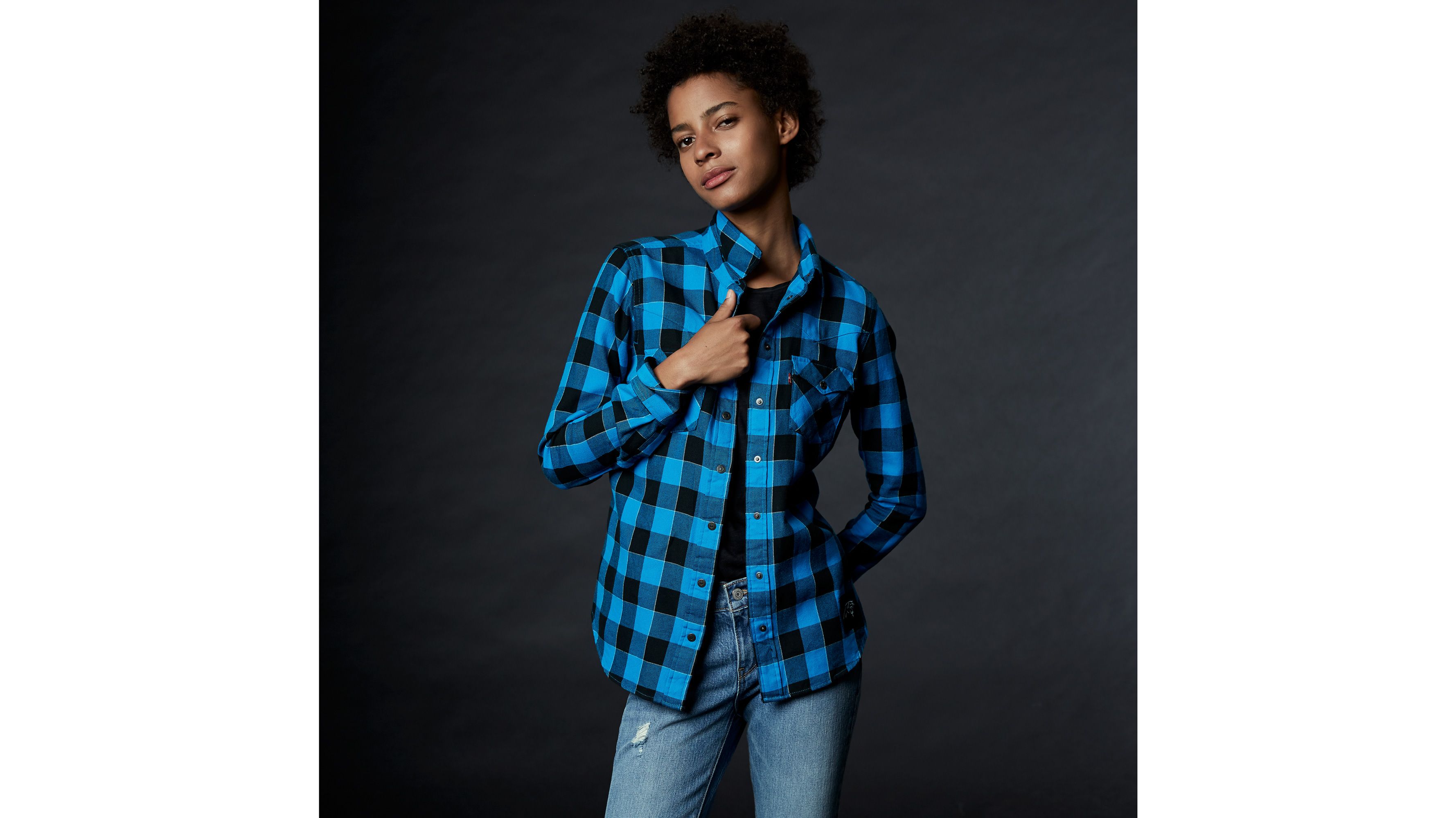 levi's nfl plaid western shirt