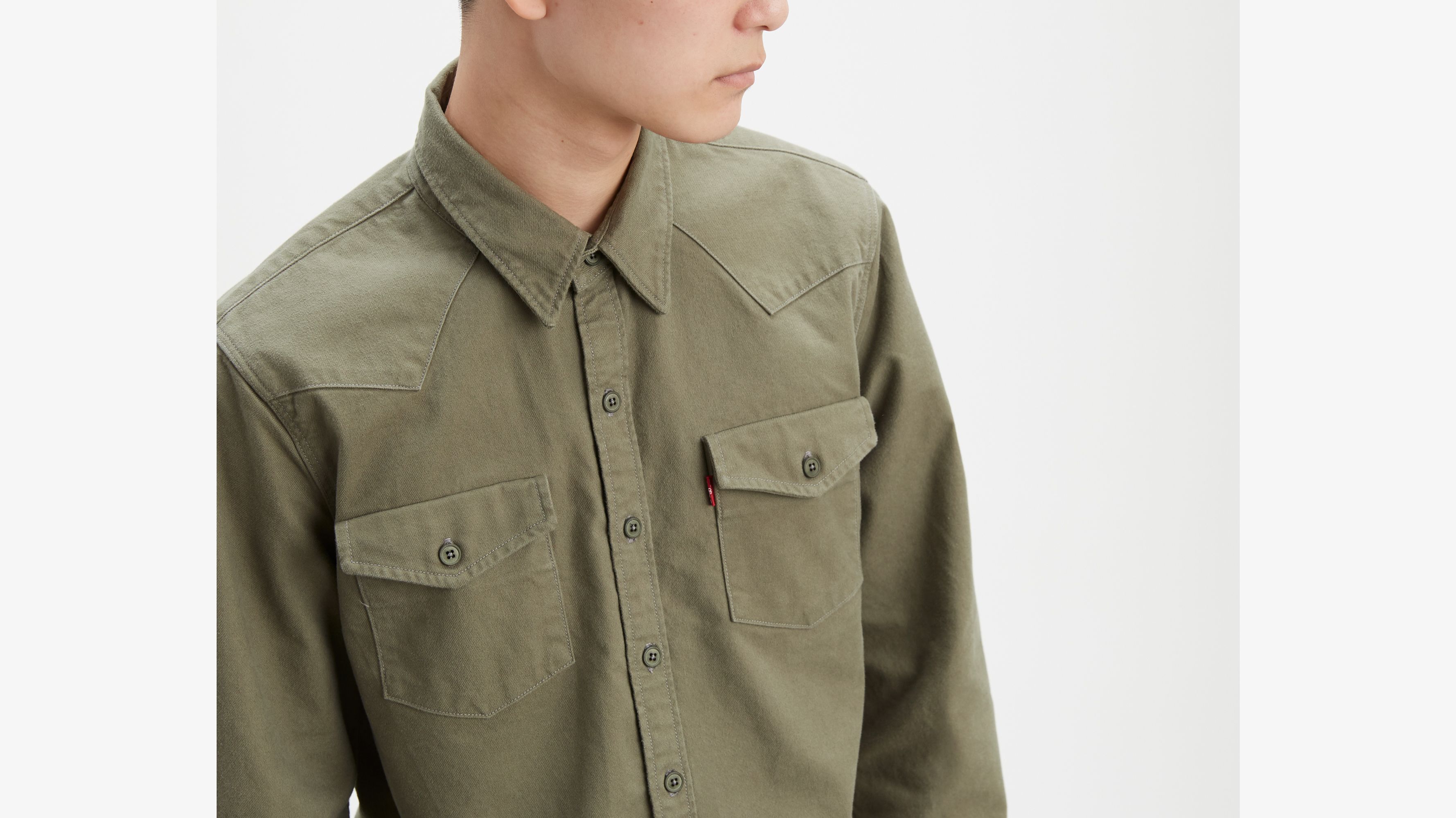 Levi s Wellthread X Outerknown Western Shirt Green Levi s CA