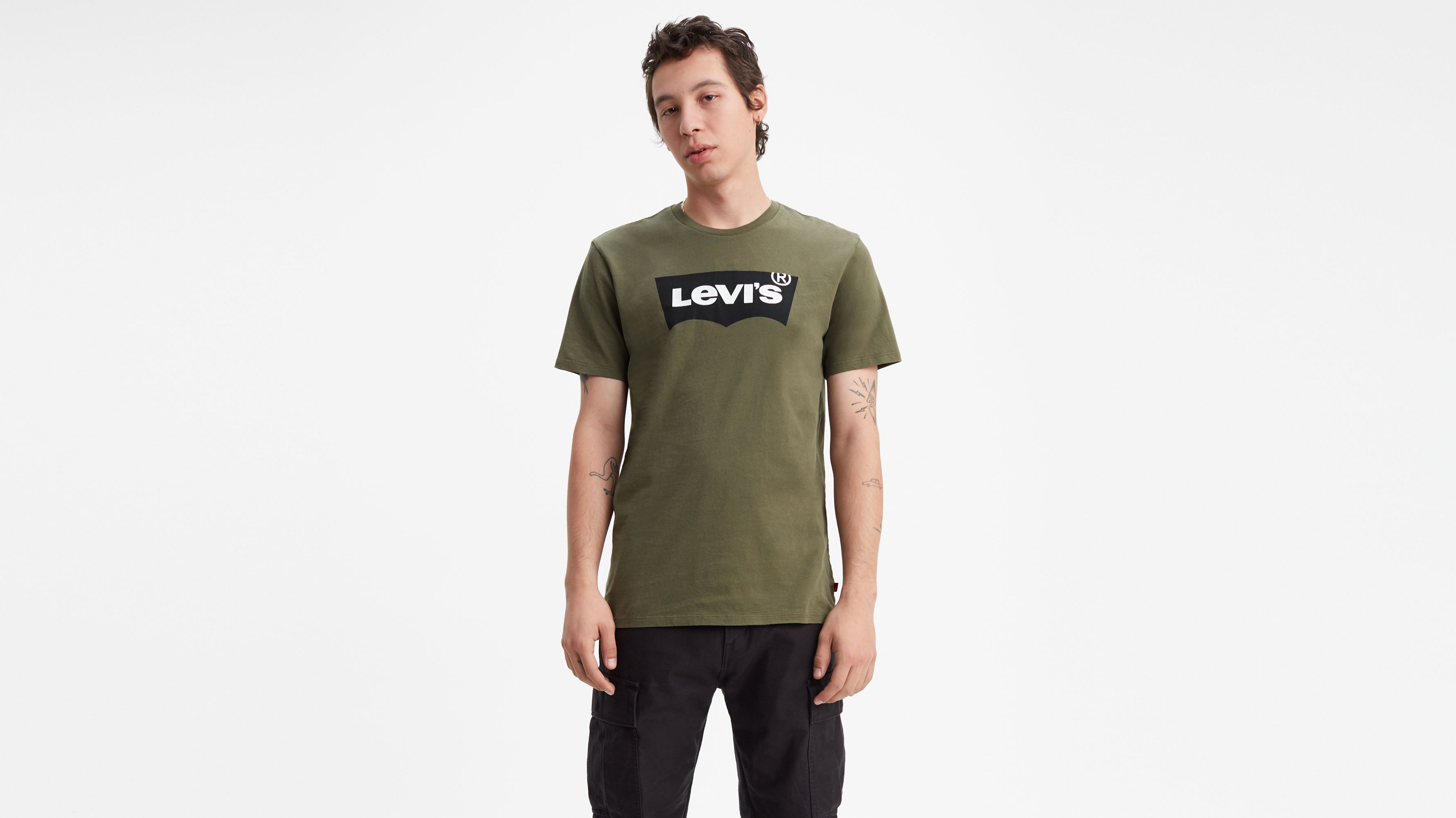 Neon Levi's® Logo Classic Tee Shirt - Green