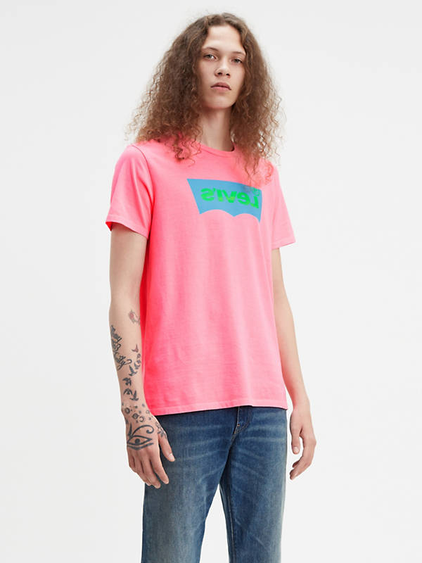 Neon Levi's® Logo Classic Tee Shirt - Pink | Levi's® US