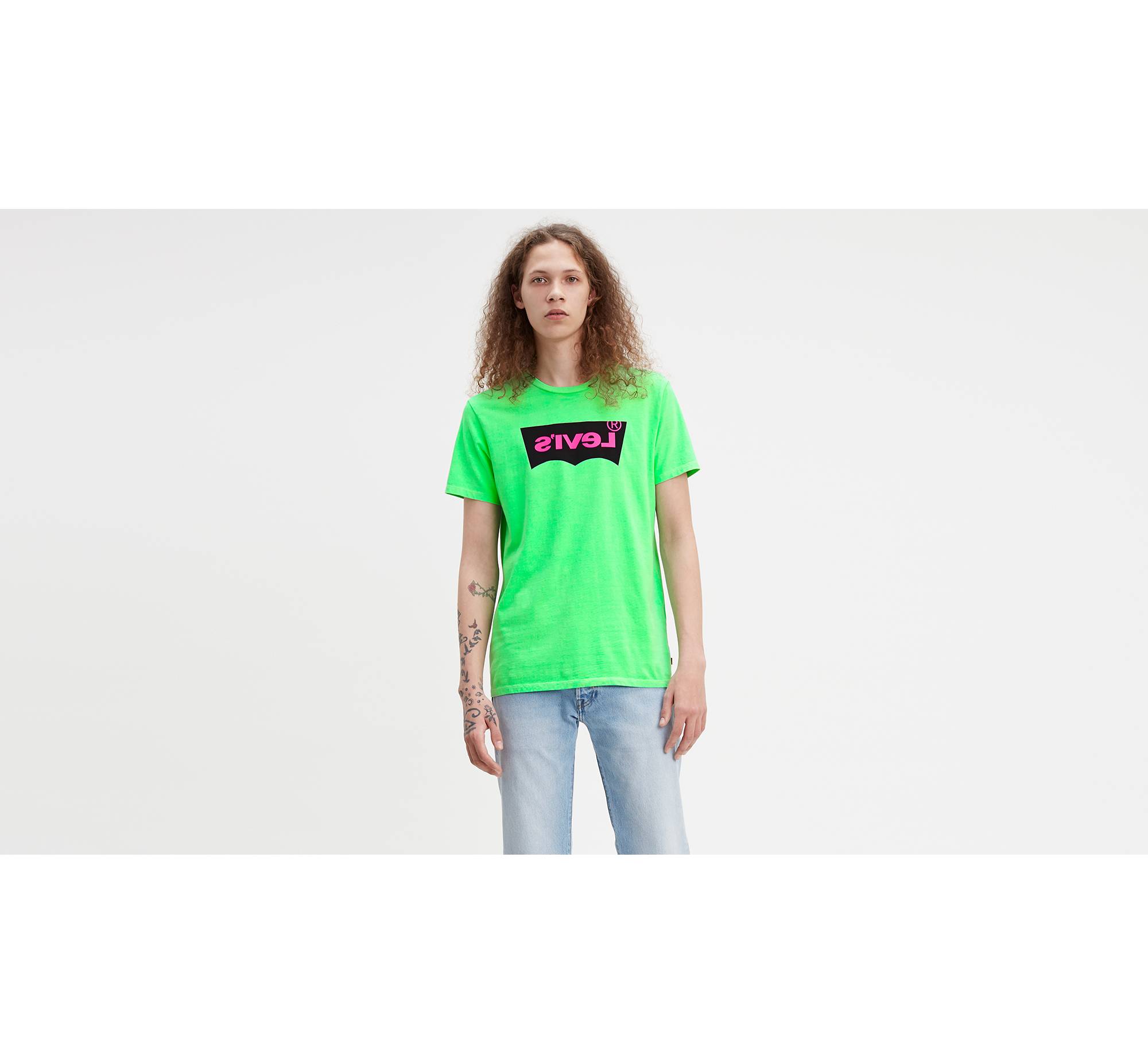 Levi's® Neon Logo Tee Shirt - Green | Levi's® US