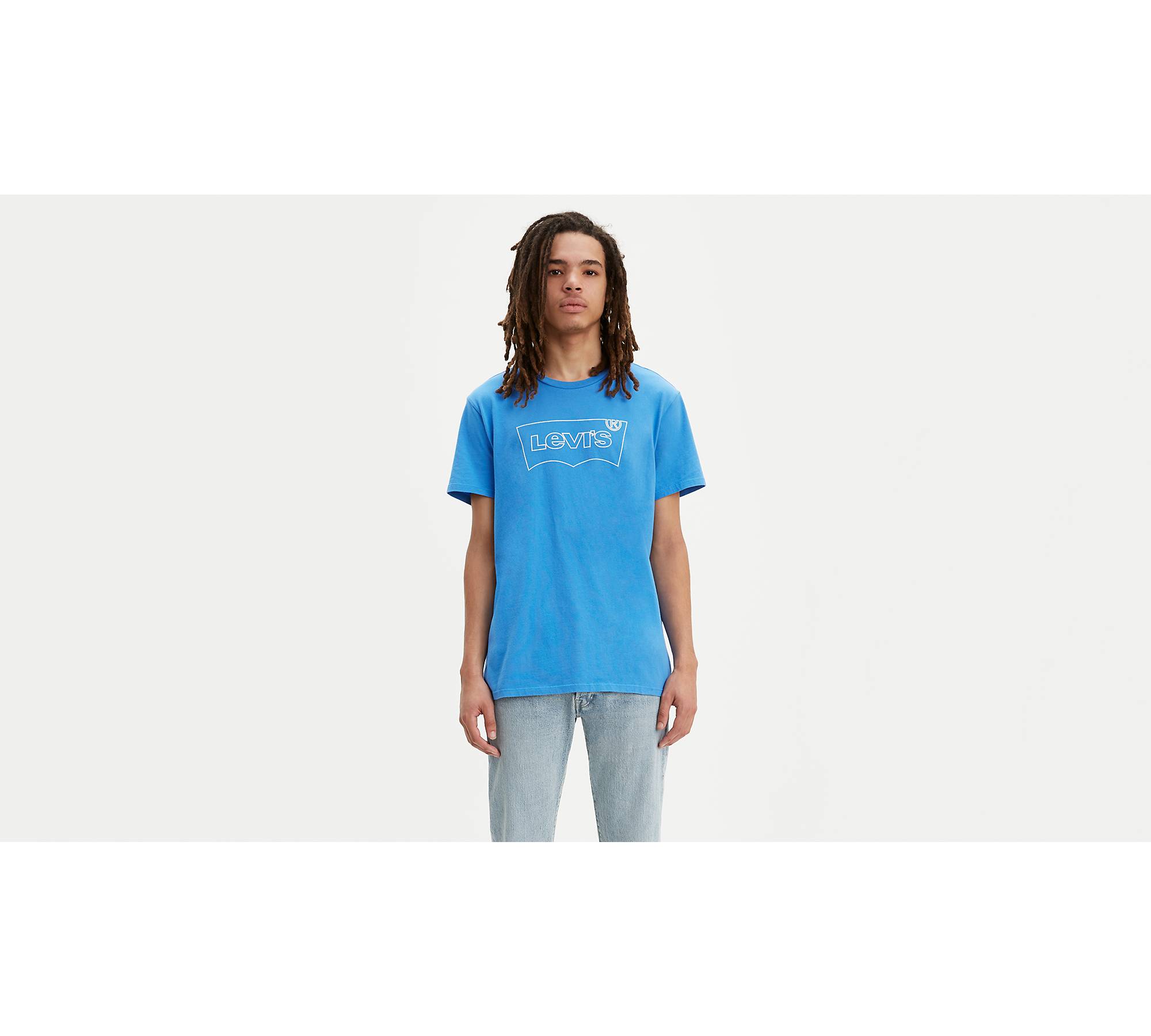 Levi's® Outline Logo Classic Tee Shirt - Blue | Levi's® US