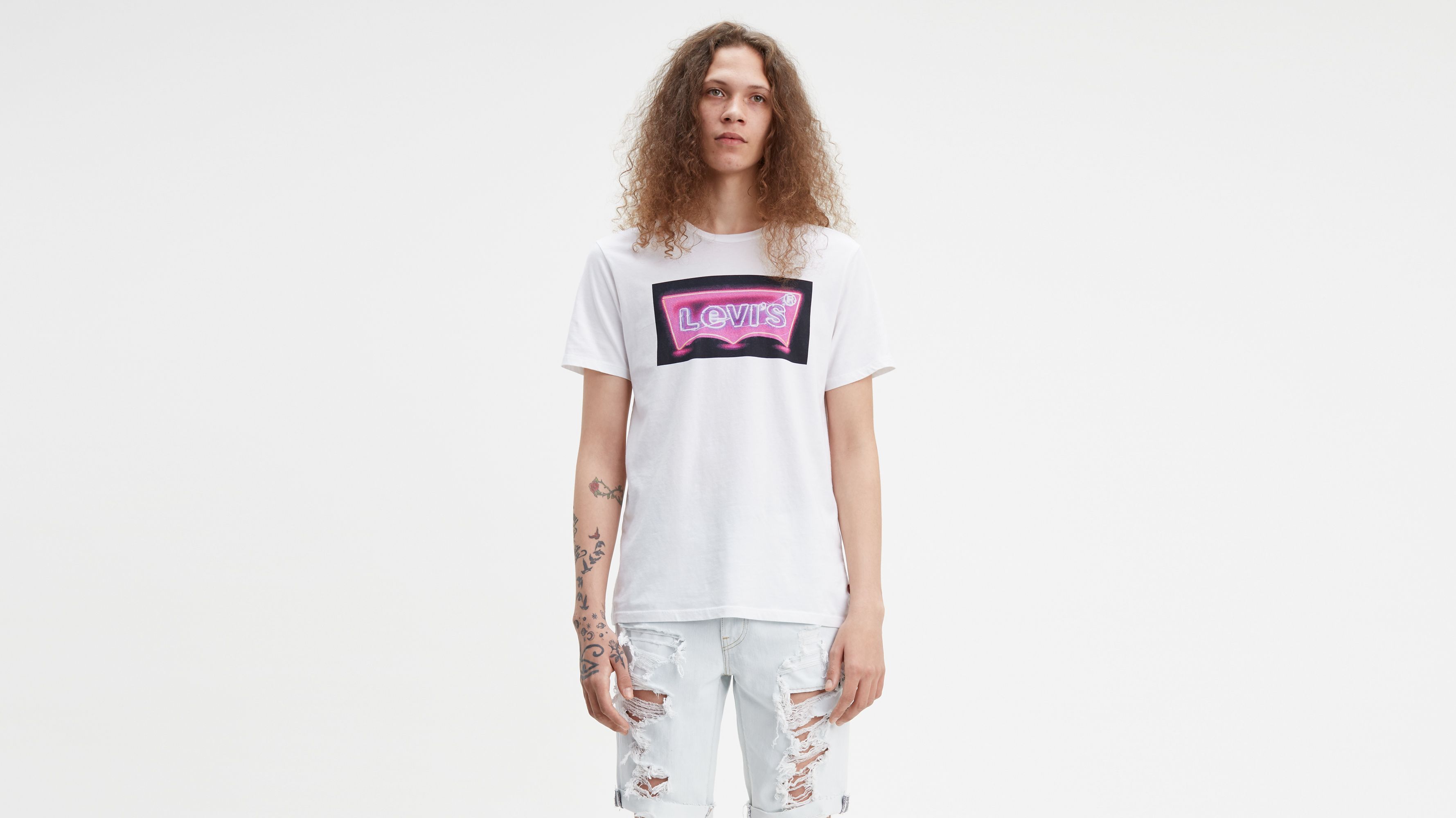 levi's neon t shirt