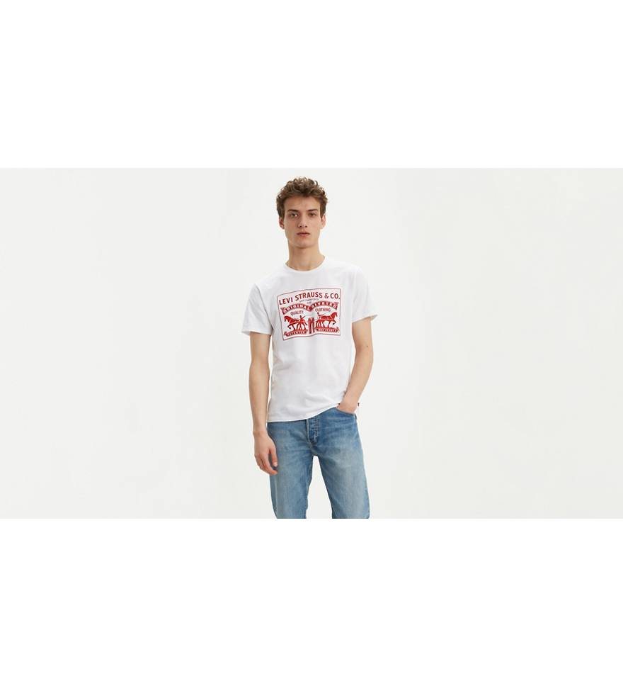 Two Horse Graphic Tee Shirt - White | Levi's® US