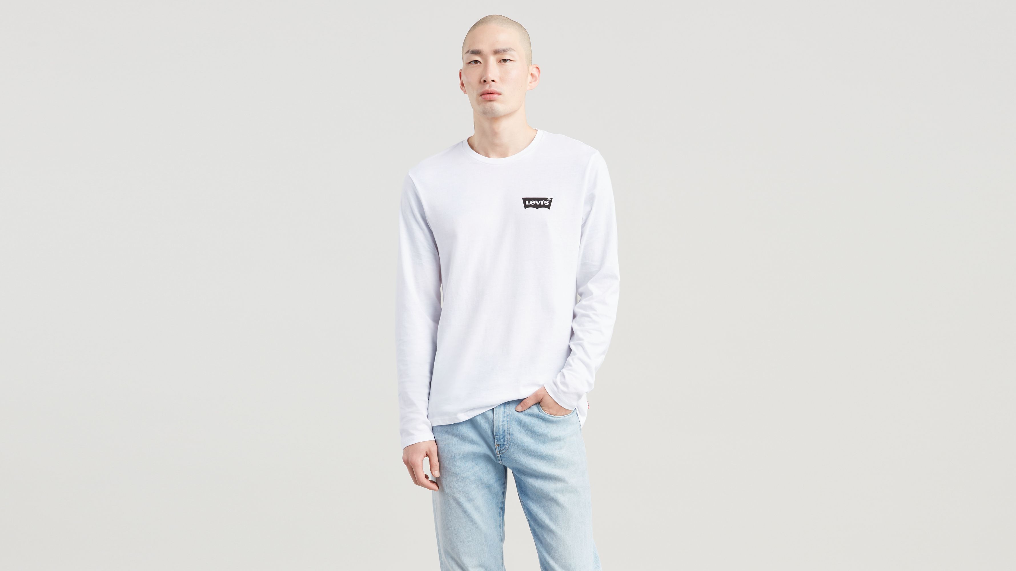 Levis white store long sleeve shirt