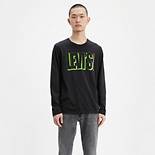 Long Sleeve Levi's® Text Graphic Tee Shirt 1