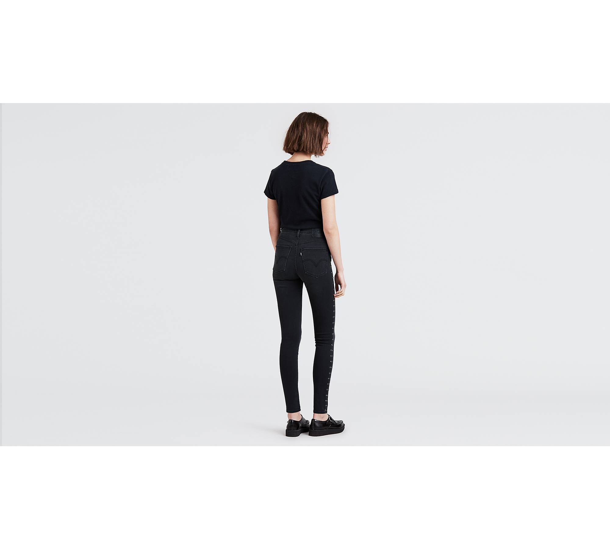 Mile High Super Skinny Studded Women's Jeans - Black | Levi's® US