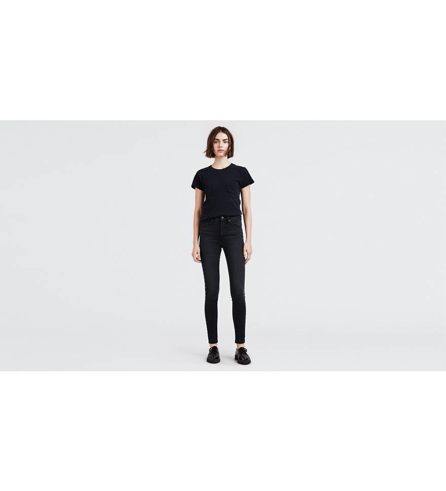 Mile High Super Skinny Studded Women's Jeans - Black