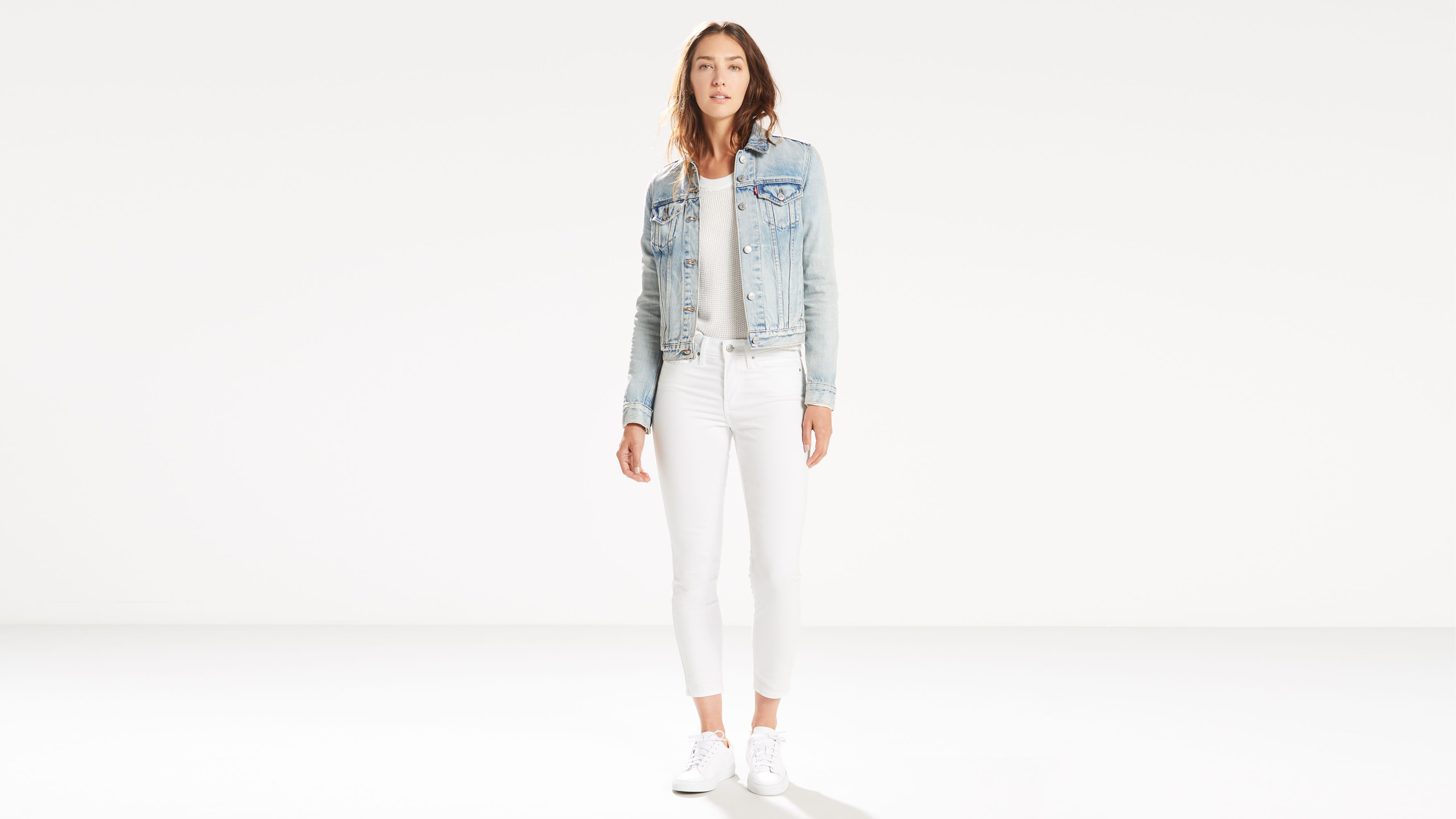 311 Shaping Skinny Ankle Jeans - White | Levi's® CA