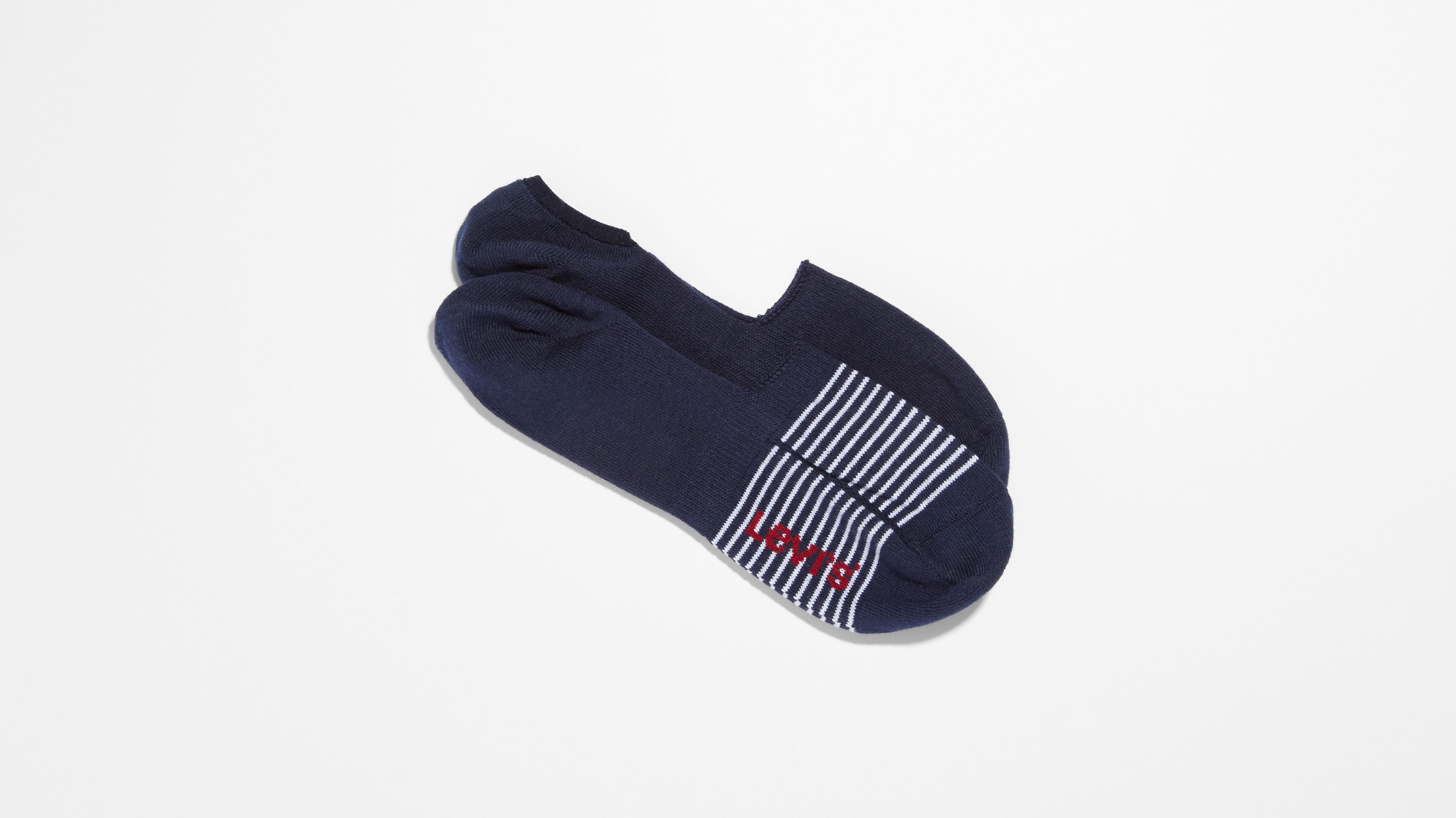Levi’s® 2-Pack No Show Stripe & Solid Socks 2