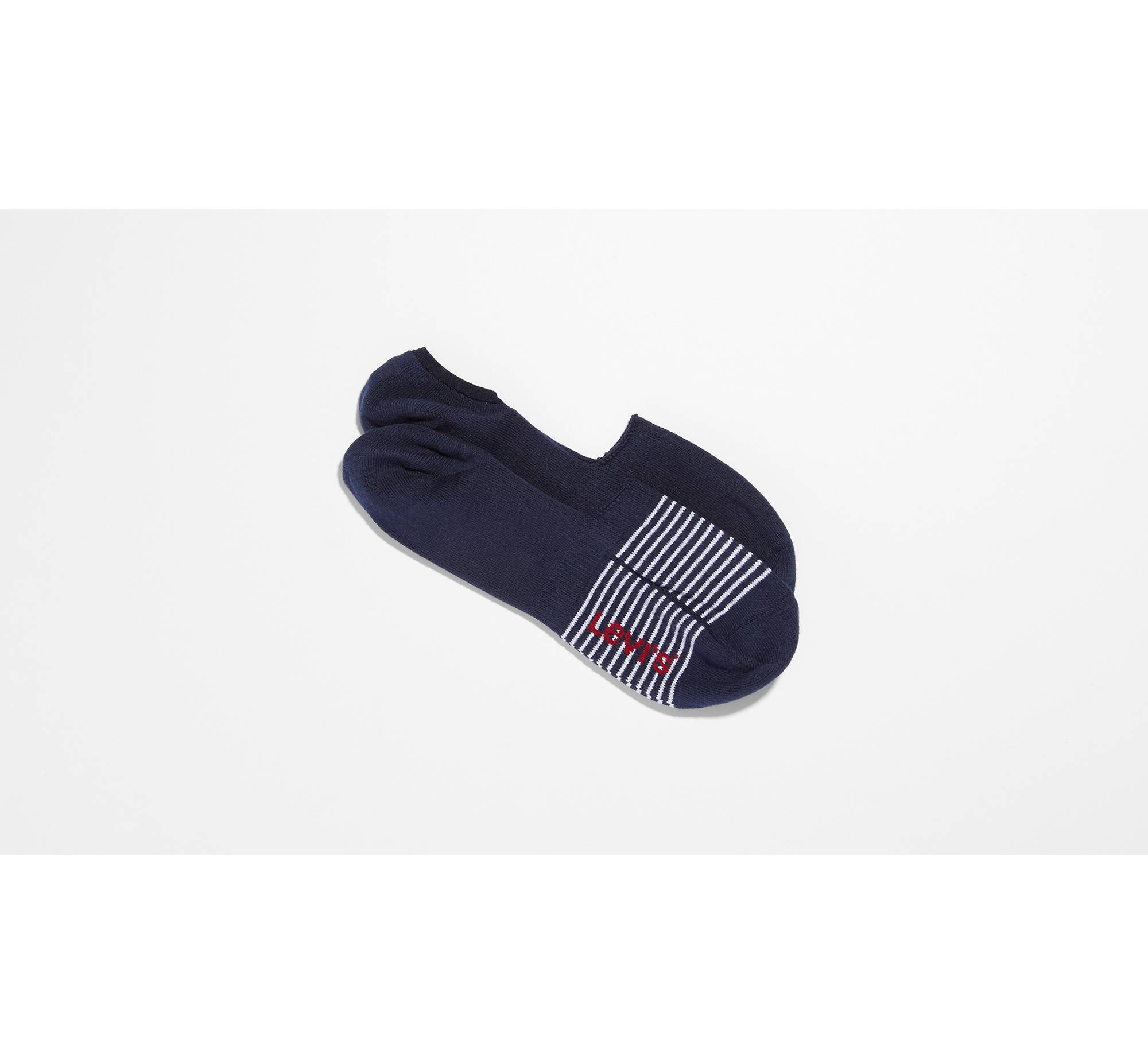 Levi’s® 2-pack No Show Stripe & Solid Socks - Blue | Levi's® US