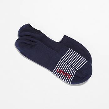 Levi’s® 2-Pack No Show Stripe & Solid Socks 2