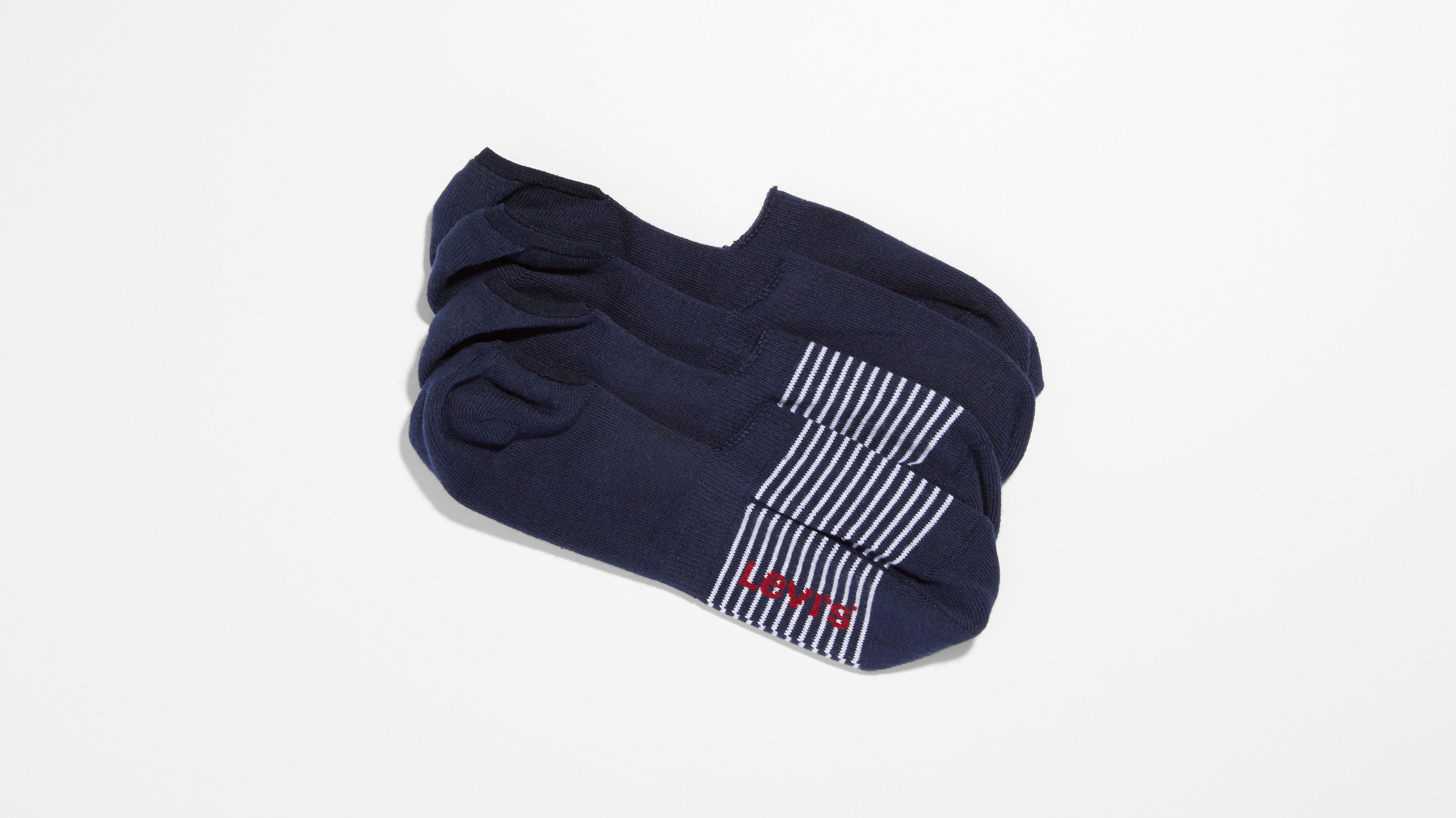 Levi’s® 2-Pack No Show Stripe & Solid Socks