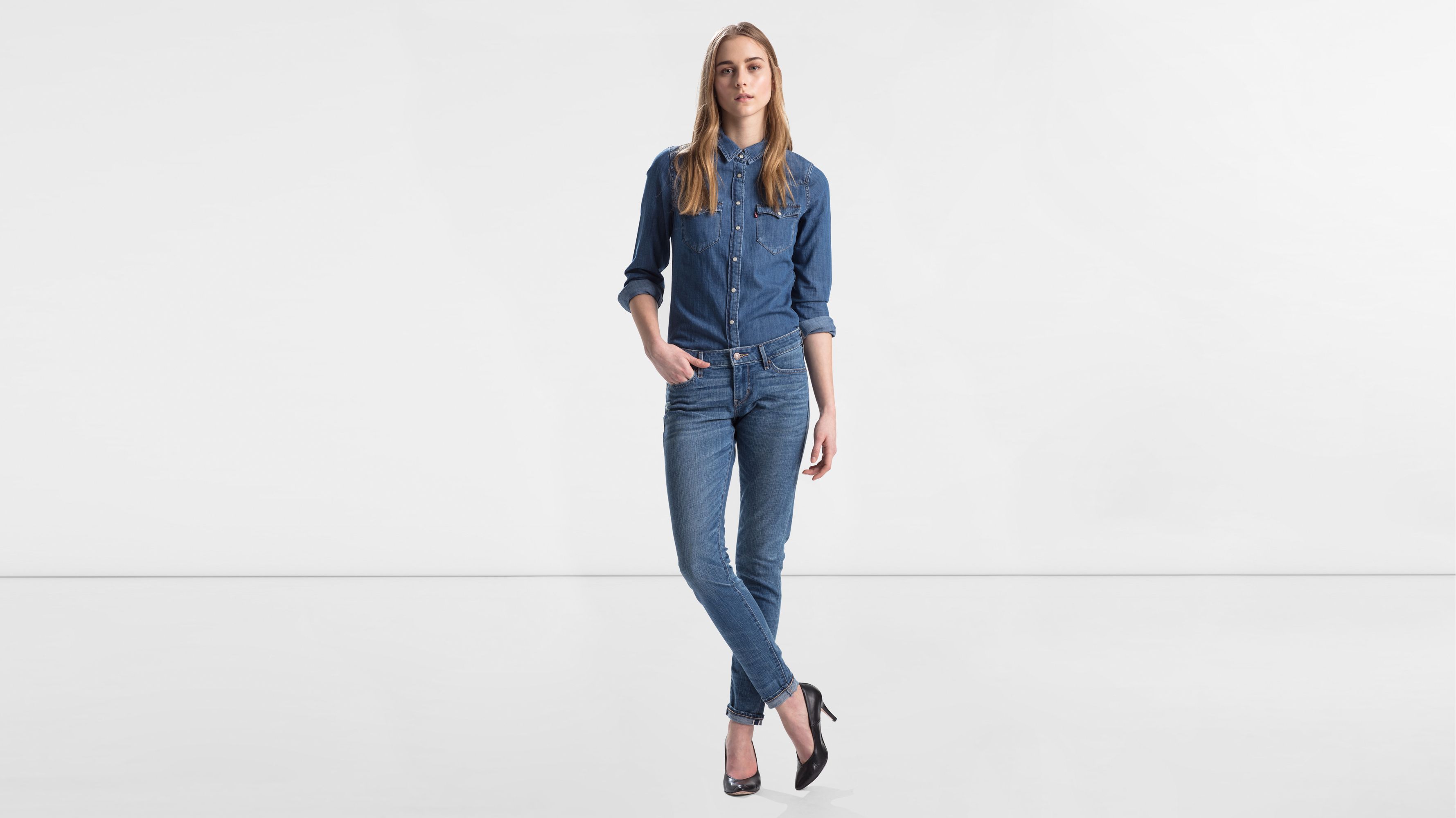 levi's 711 selvedge skinny jeans