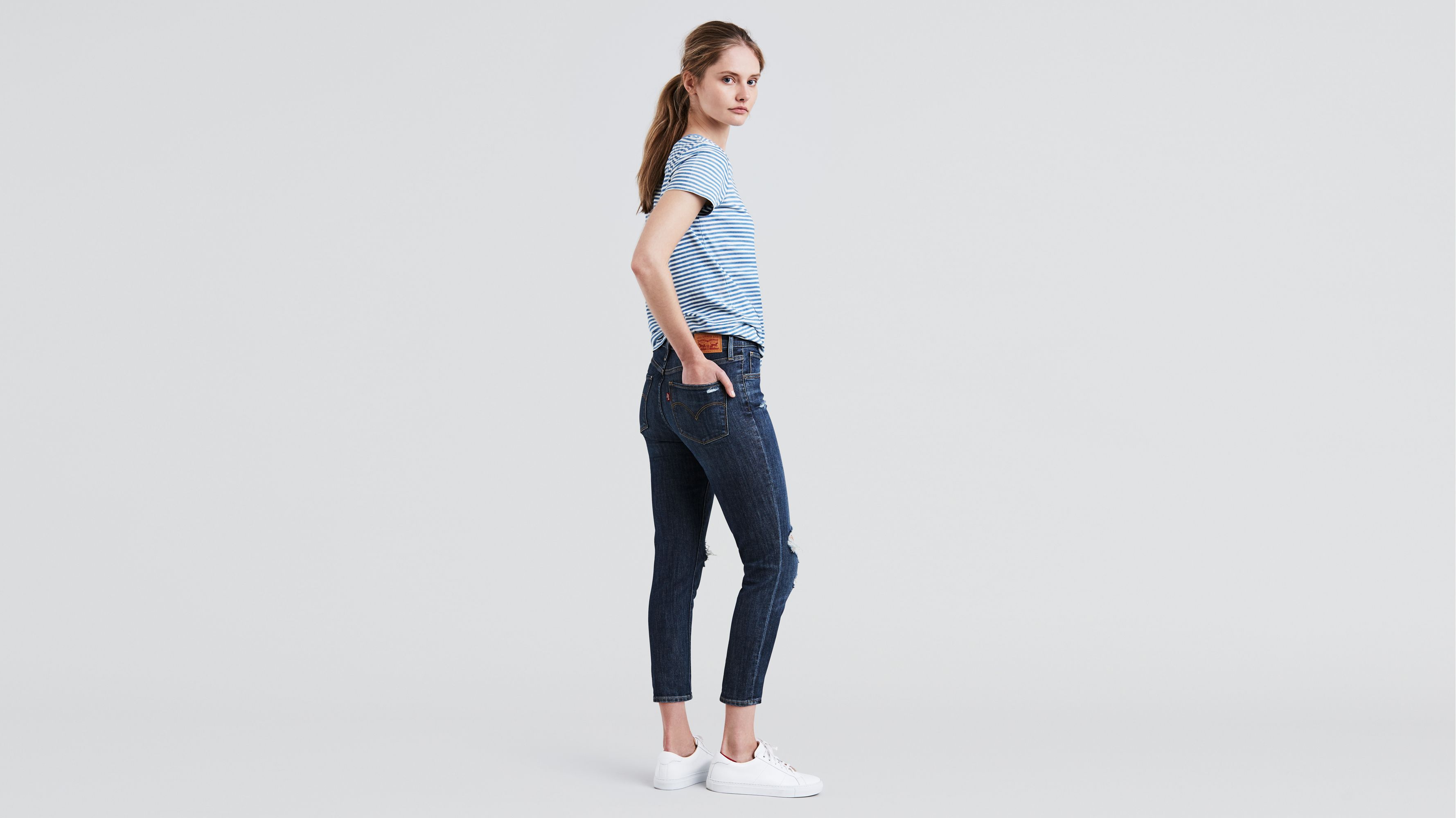 levi's 721 high rise skinny jeans arcade night