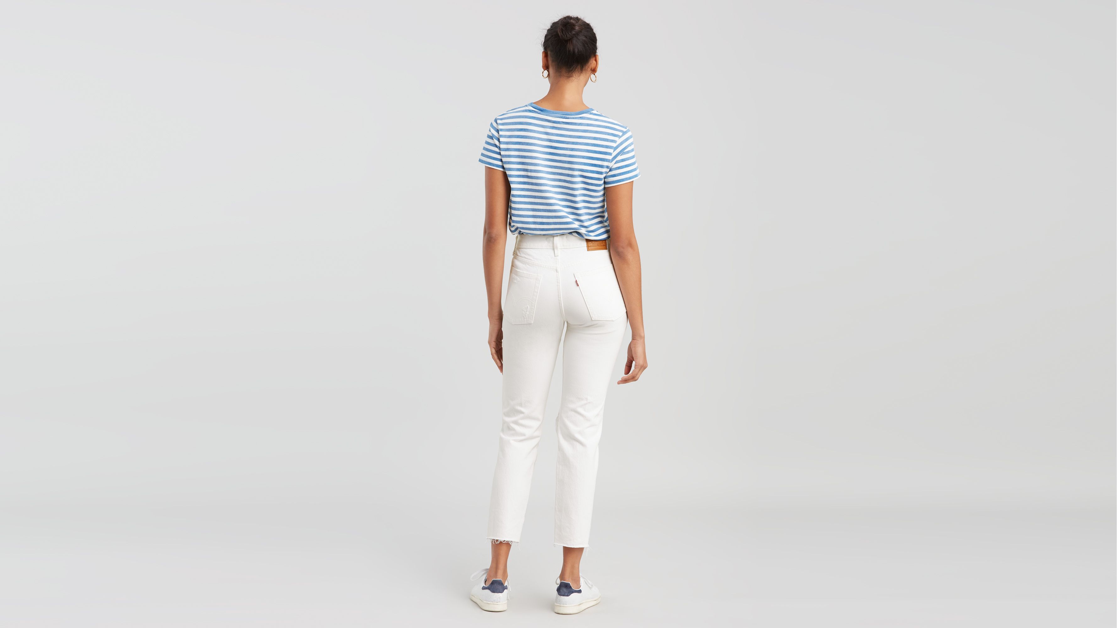 levis wedgie jeans white