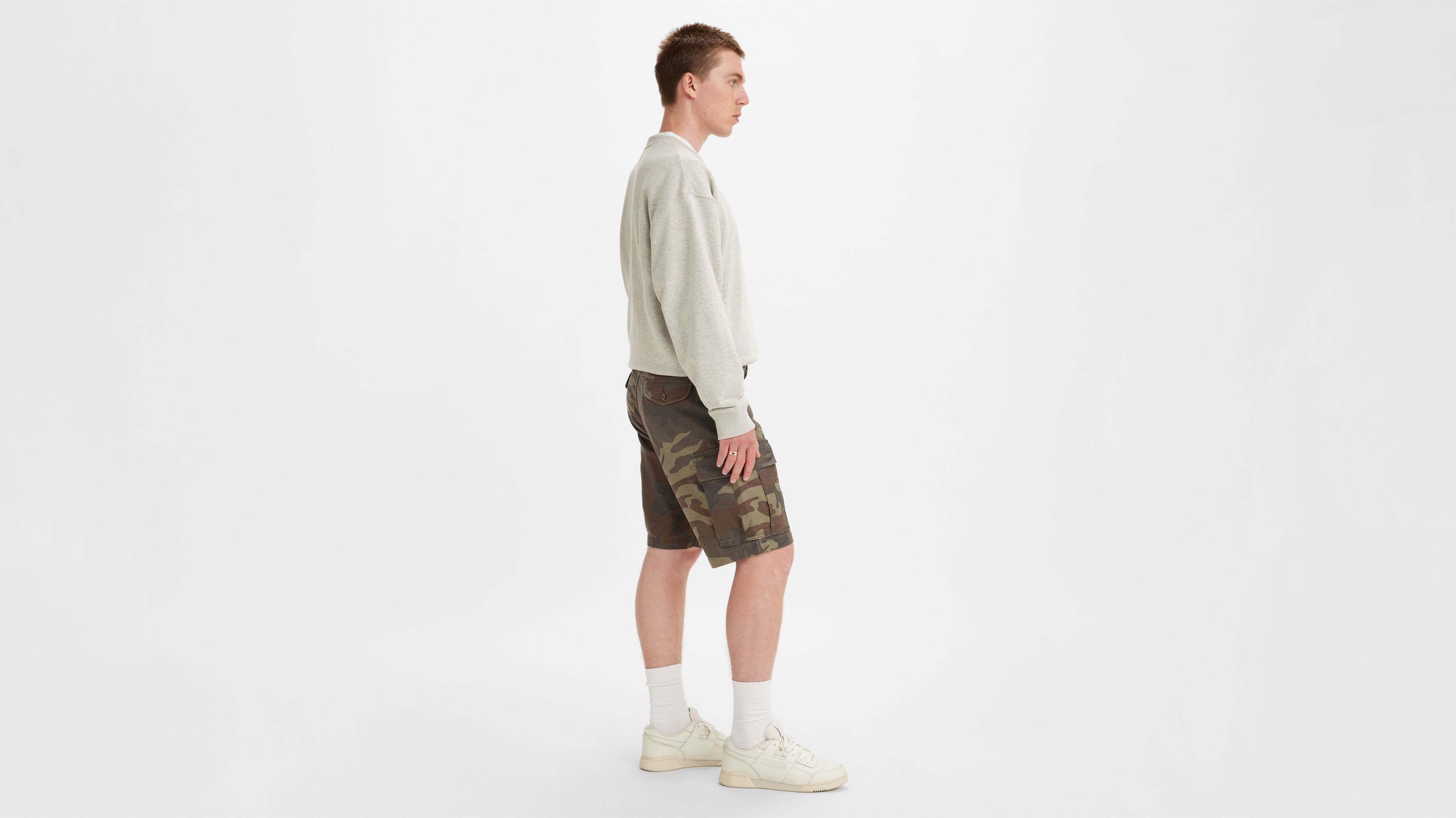 camo shorts levi