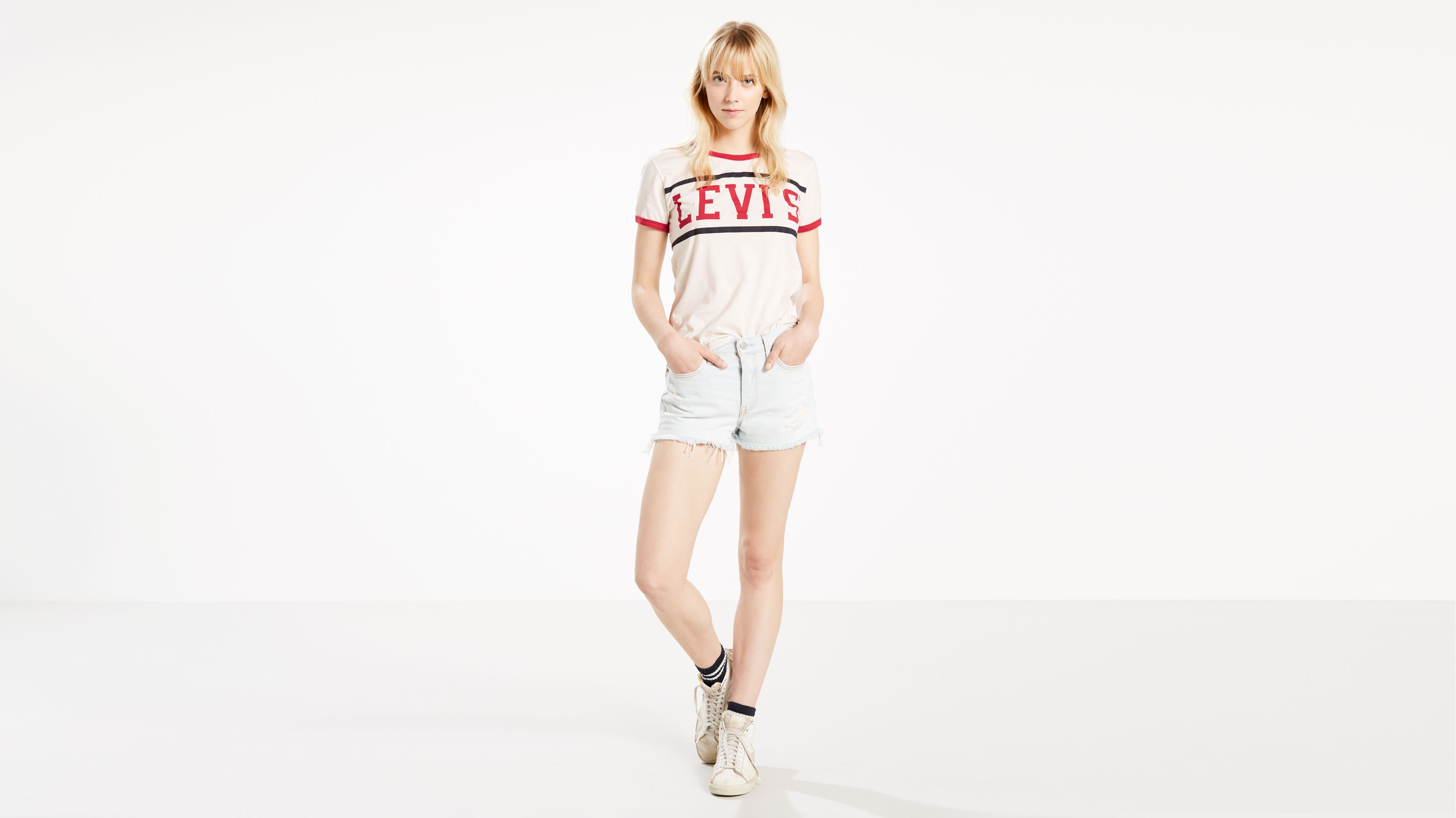 levi's high rise wedgie shorts