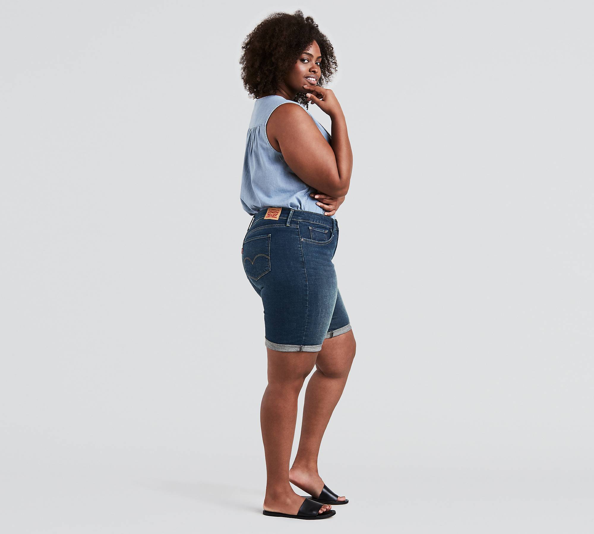 Shaping Bermuda Womens Shorts (plus Size) - Dark Wash | Levi's® US