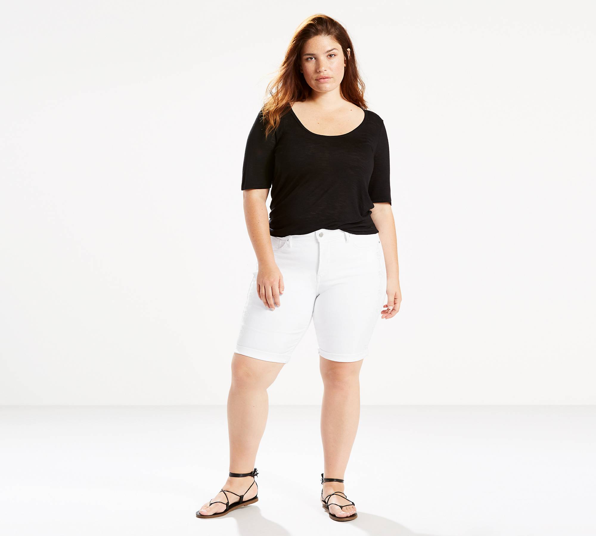 Shaping Bermuda Womens Shorts (Plus Size) 1