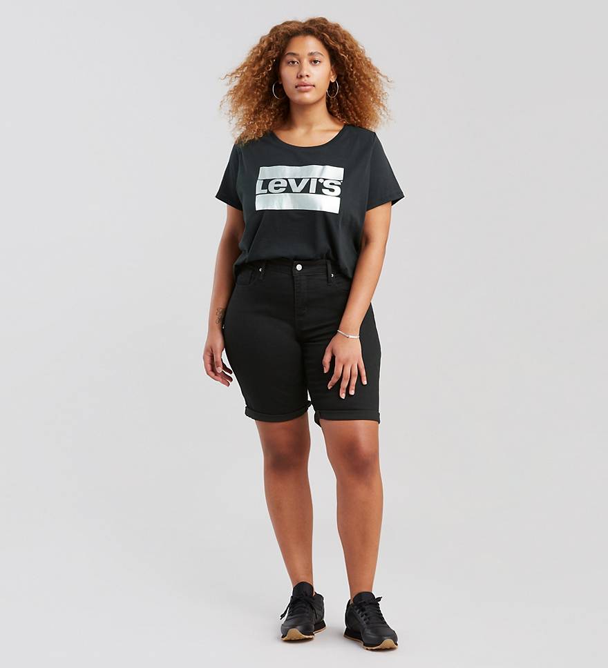 Shaping Bermuda Womens Shorts (plus Size) - Black | Levi's® US