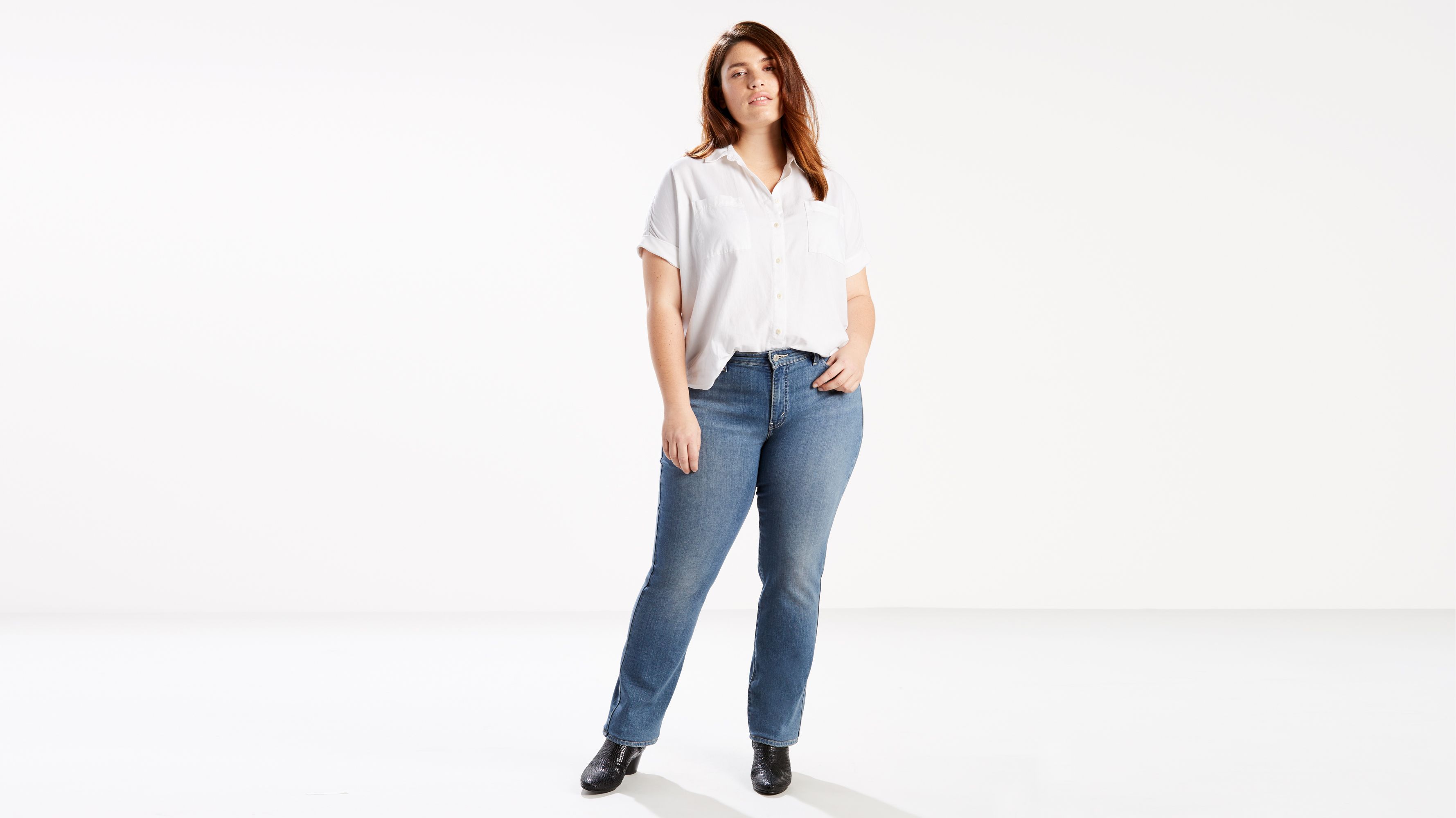 levi's 414 relaxed straight jeans plus