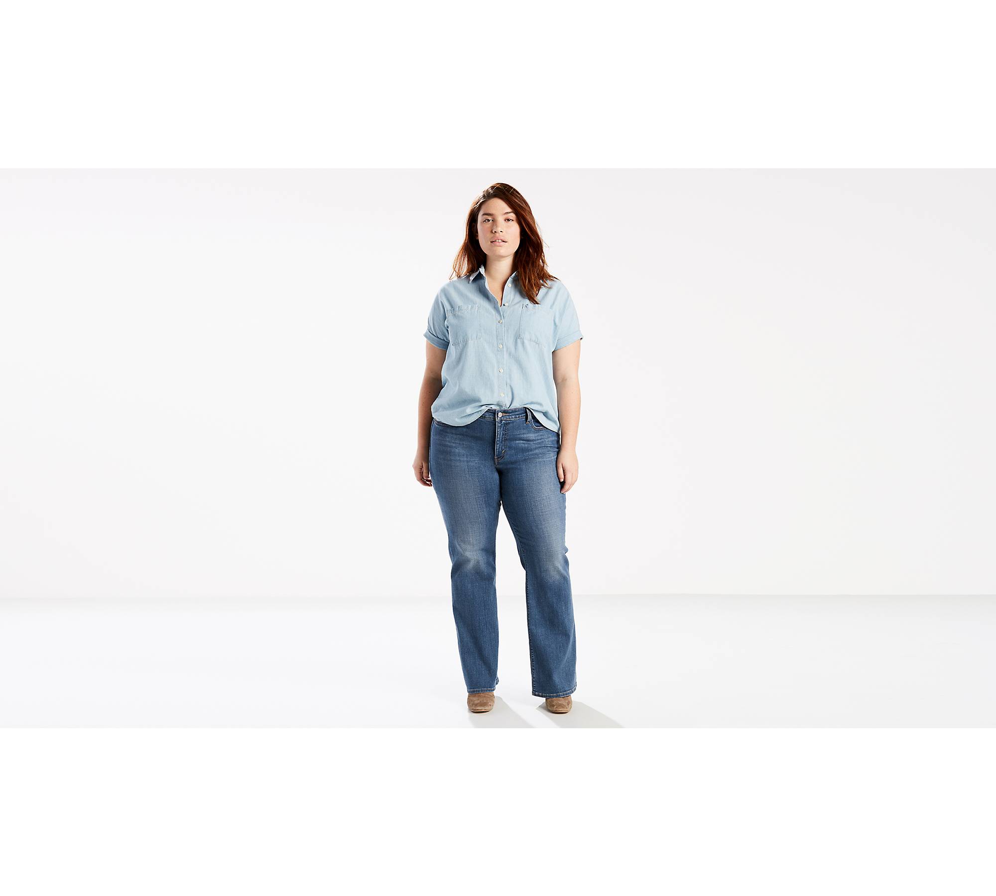 Classic Bootcut Women's Jeans (plus Size) - Blue