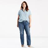 Classic Bootcut Women's Jeans (Plus Size) 1