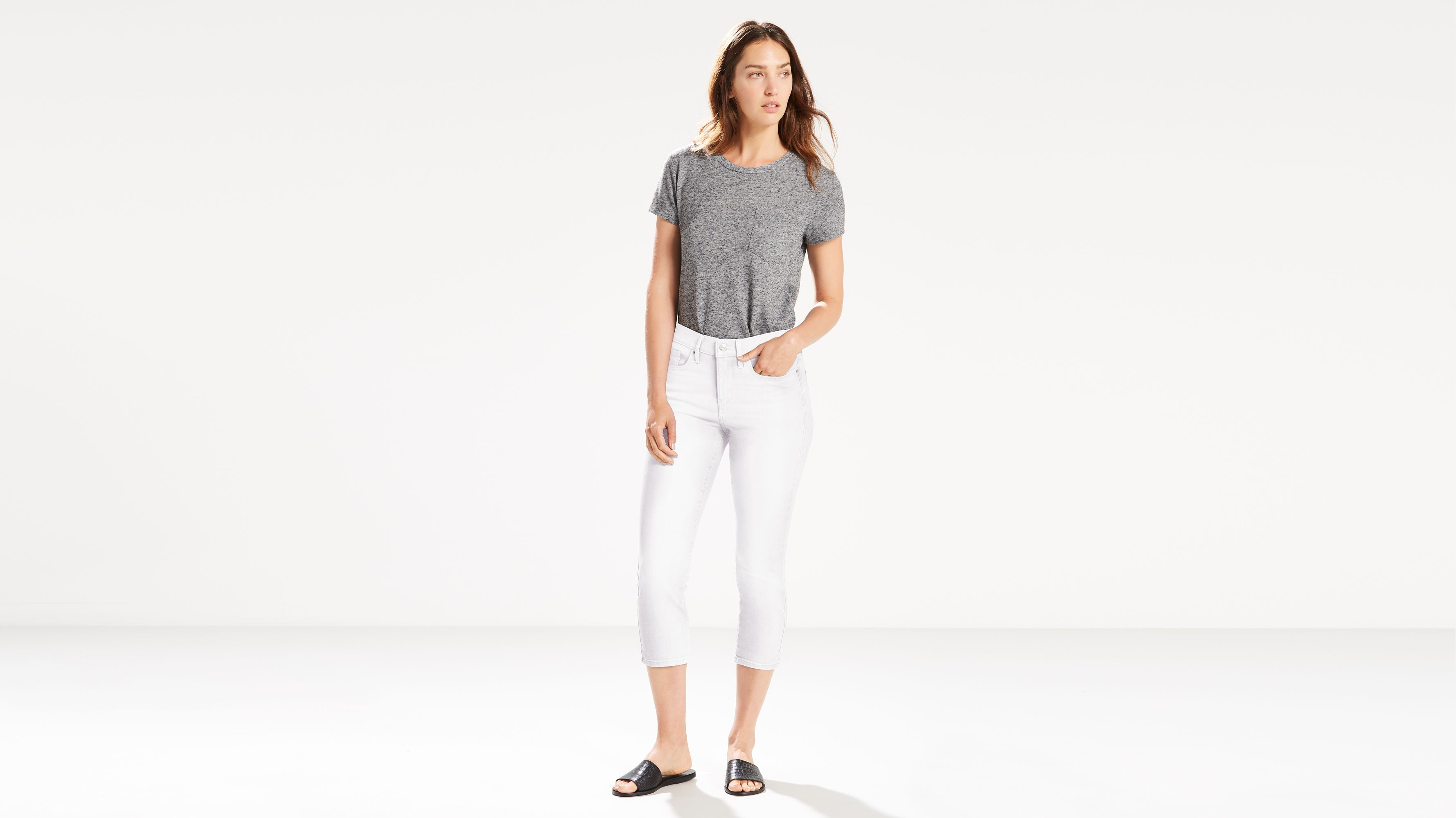311 Shaping Skinny Capri Jeans - White 