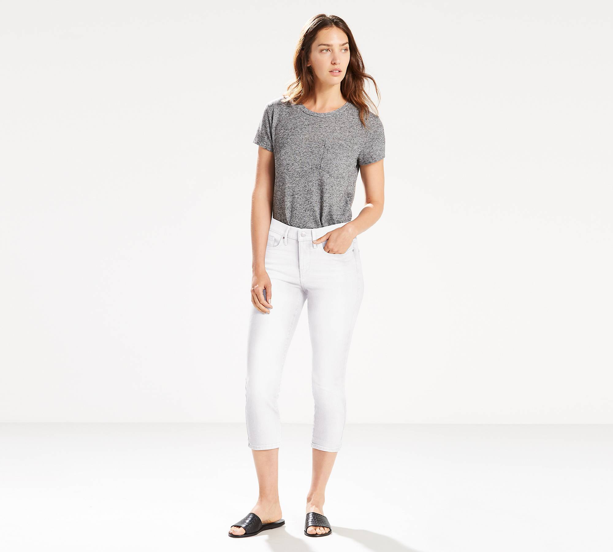 311 Shaping Skinny Capri Jeans - White | Levi's® US