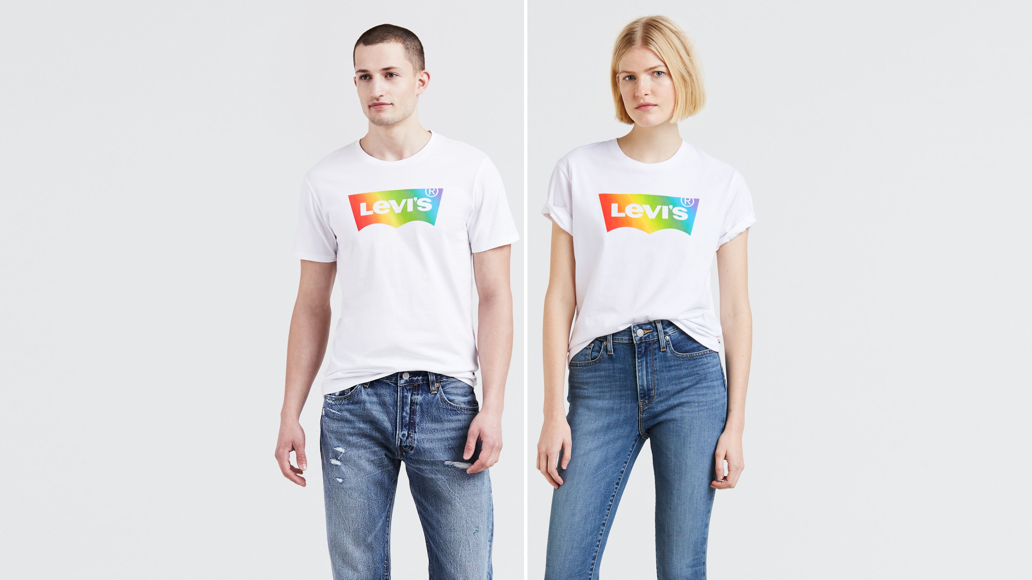 Levi's® Pride Logo Tee Shirt - White | Levi's® US